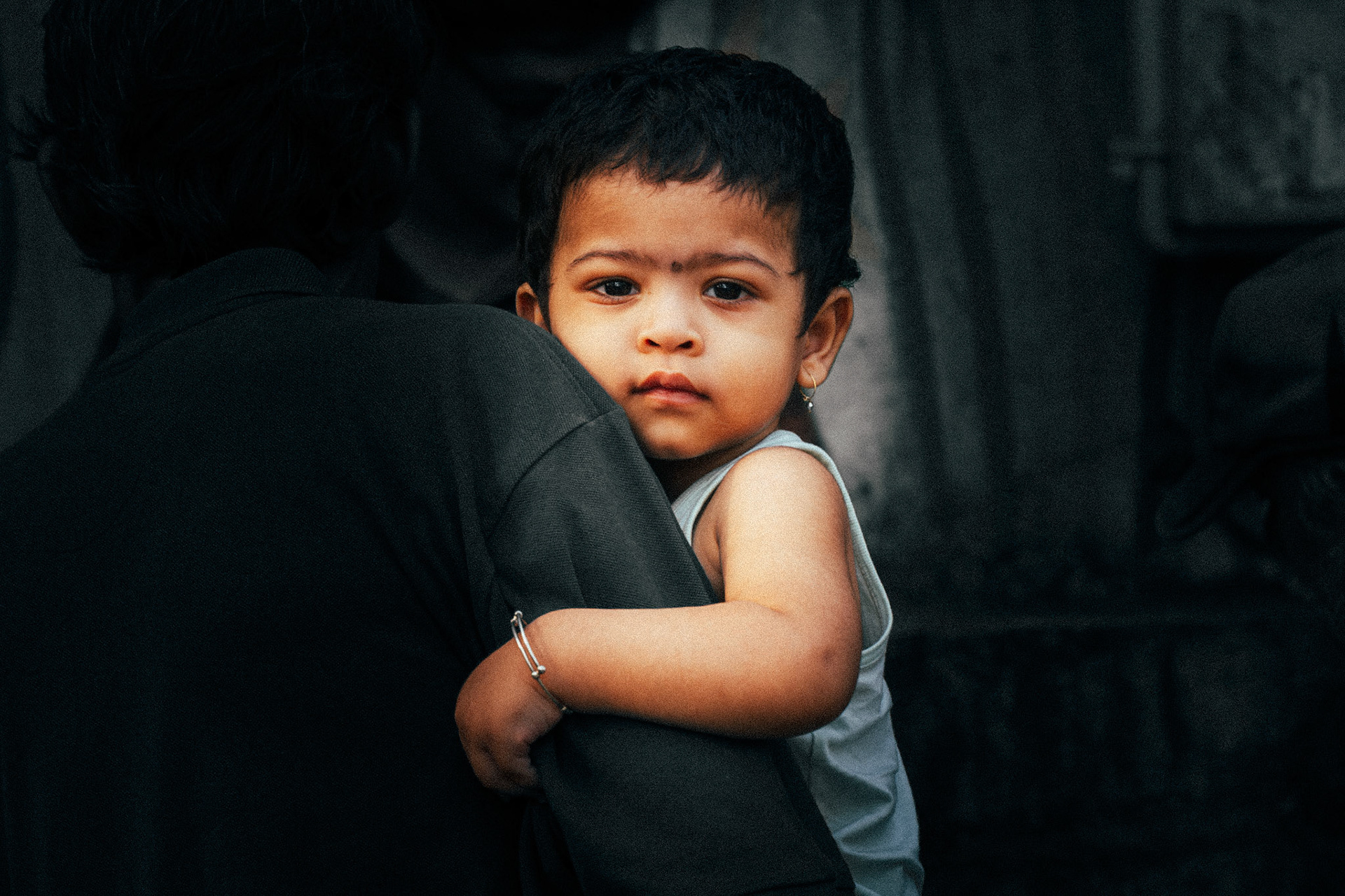 Little Girl on Dad's shoulder
