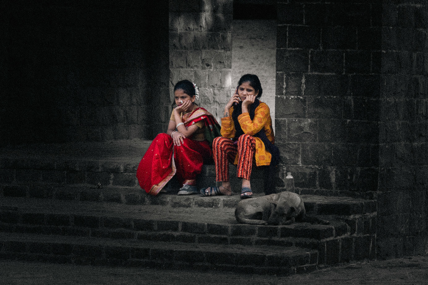 Two women sitting