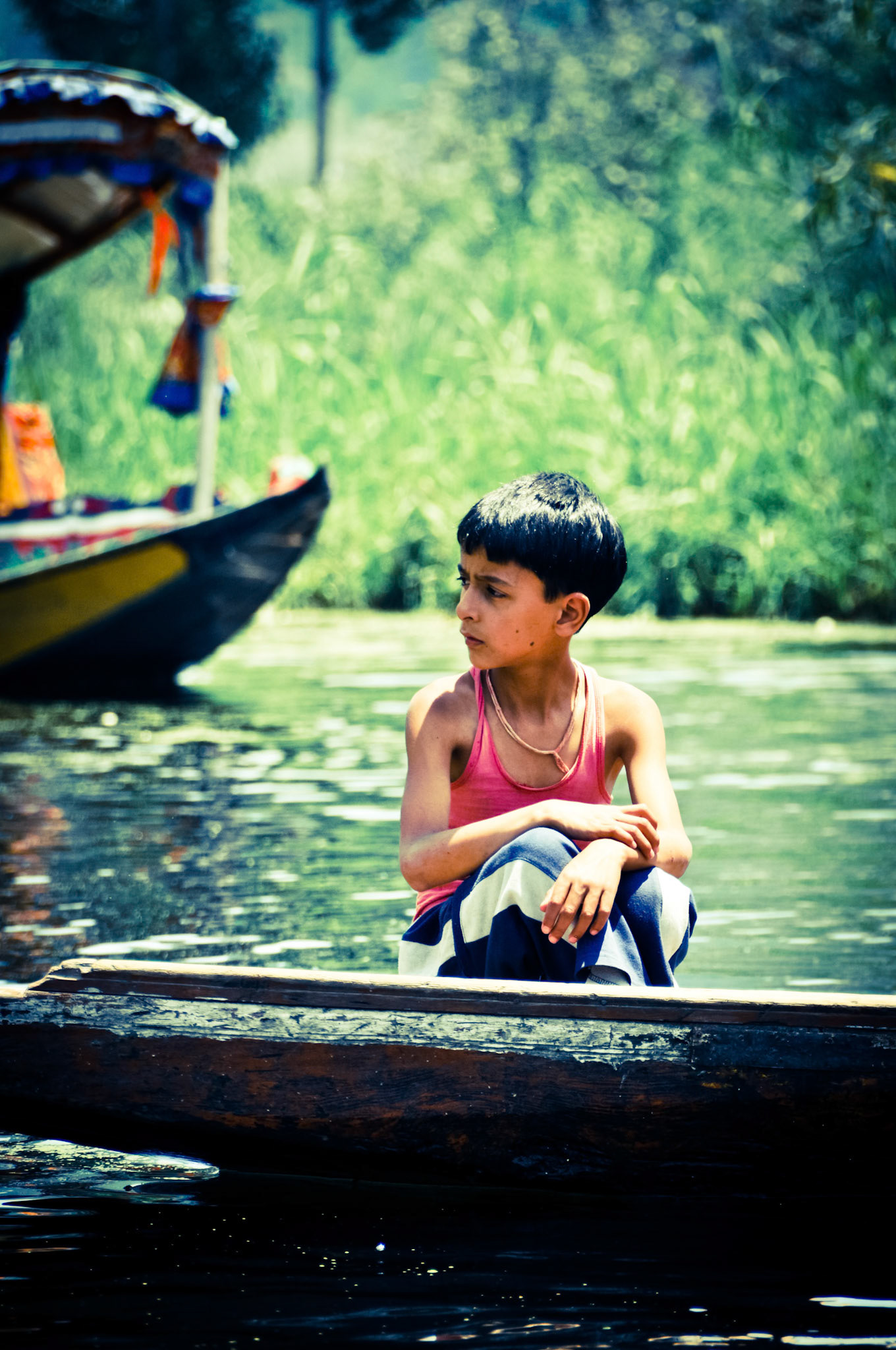 Boy in Dal Lake