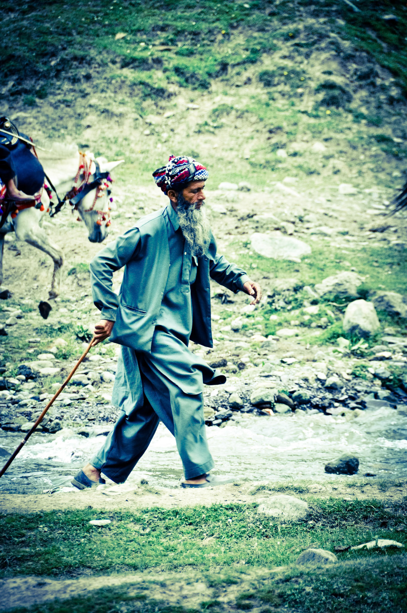 Old  man in Kashmir Valley