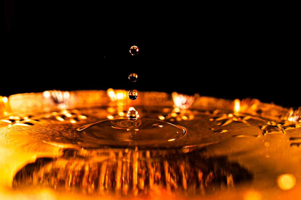 Water drops splashing