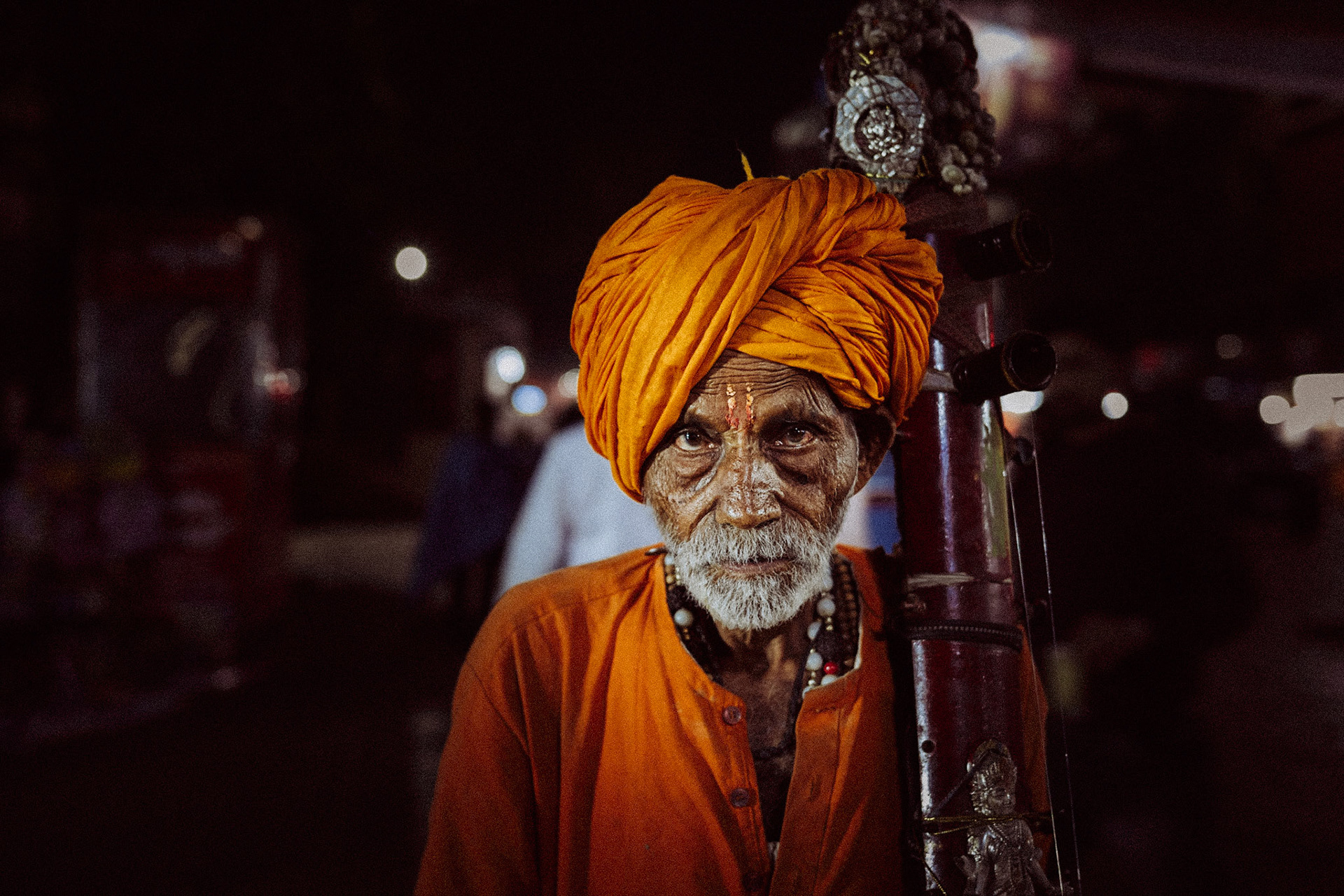 A Man in Mahalakshmi Temple