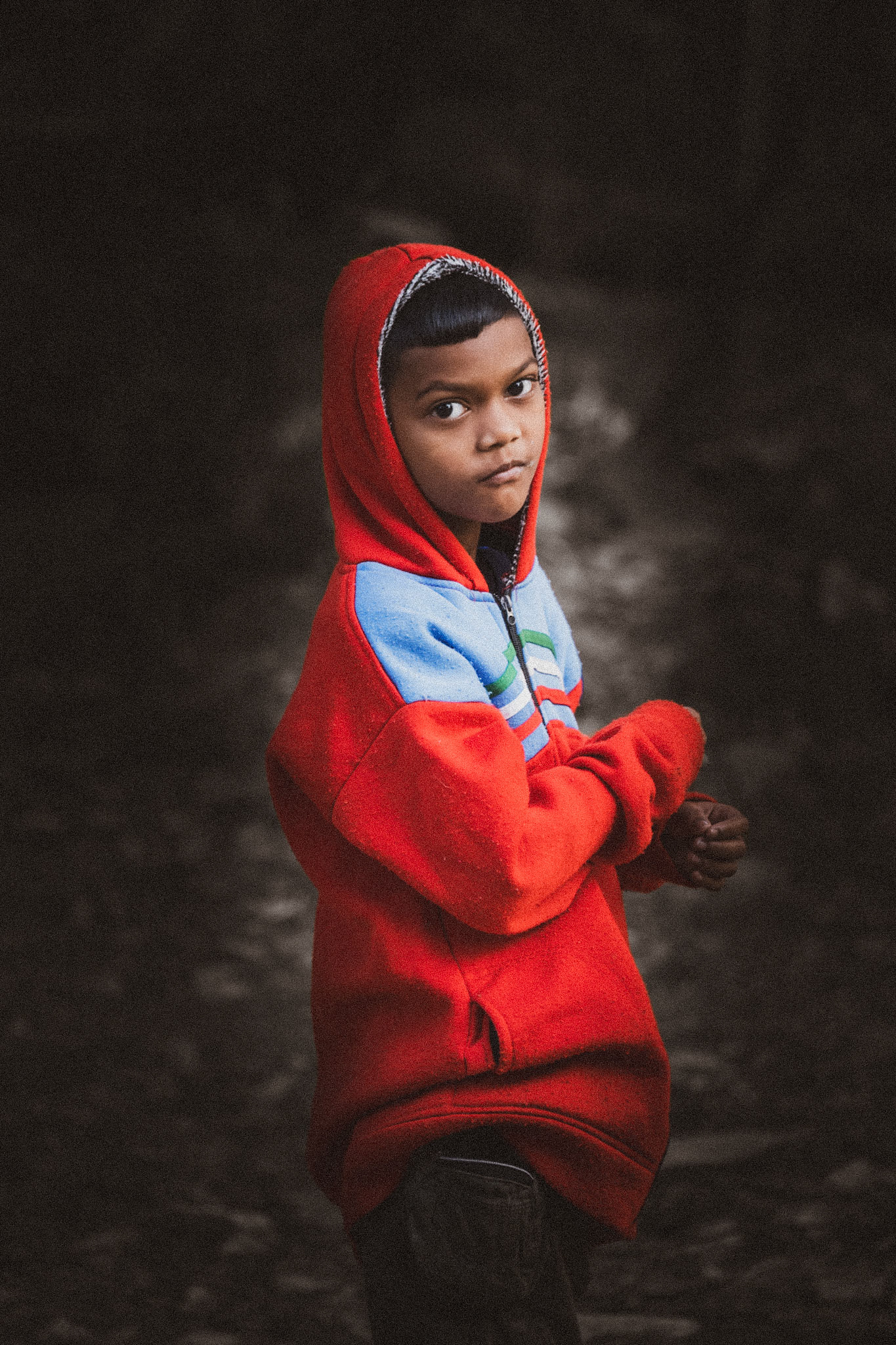 Boy in a village