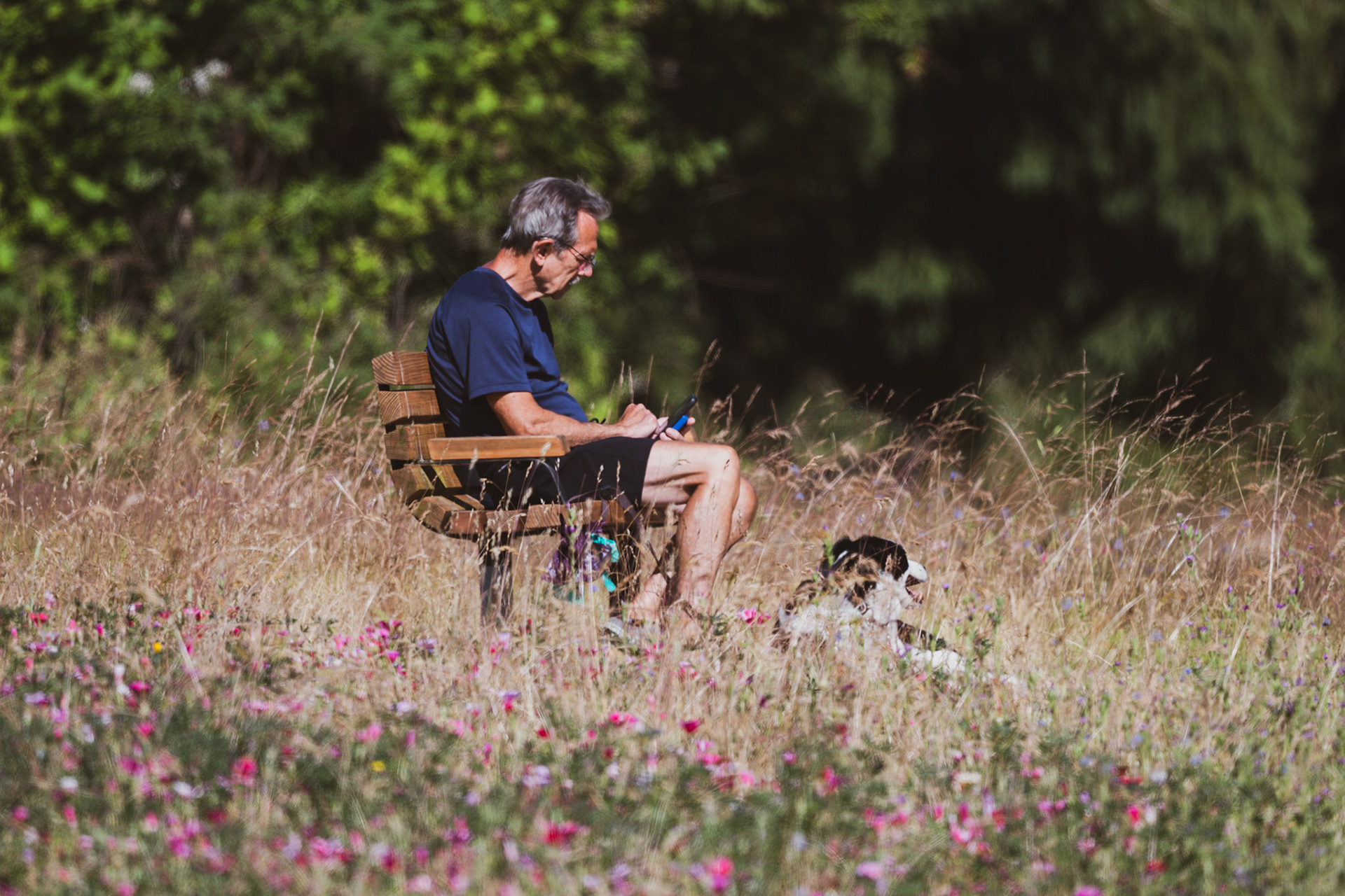 Man with his best friend