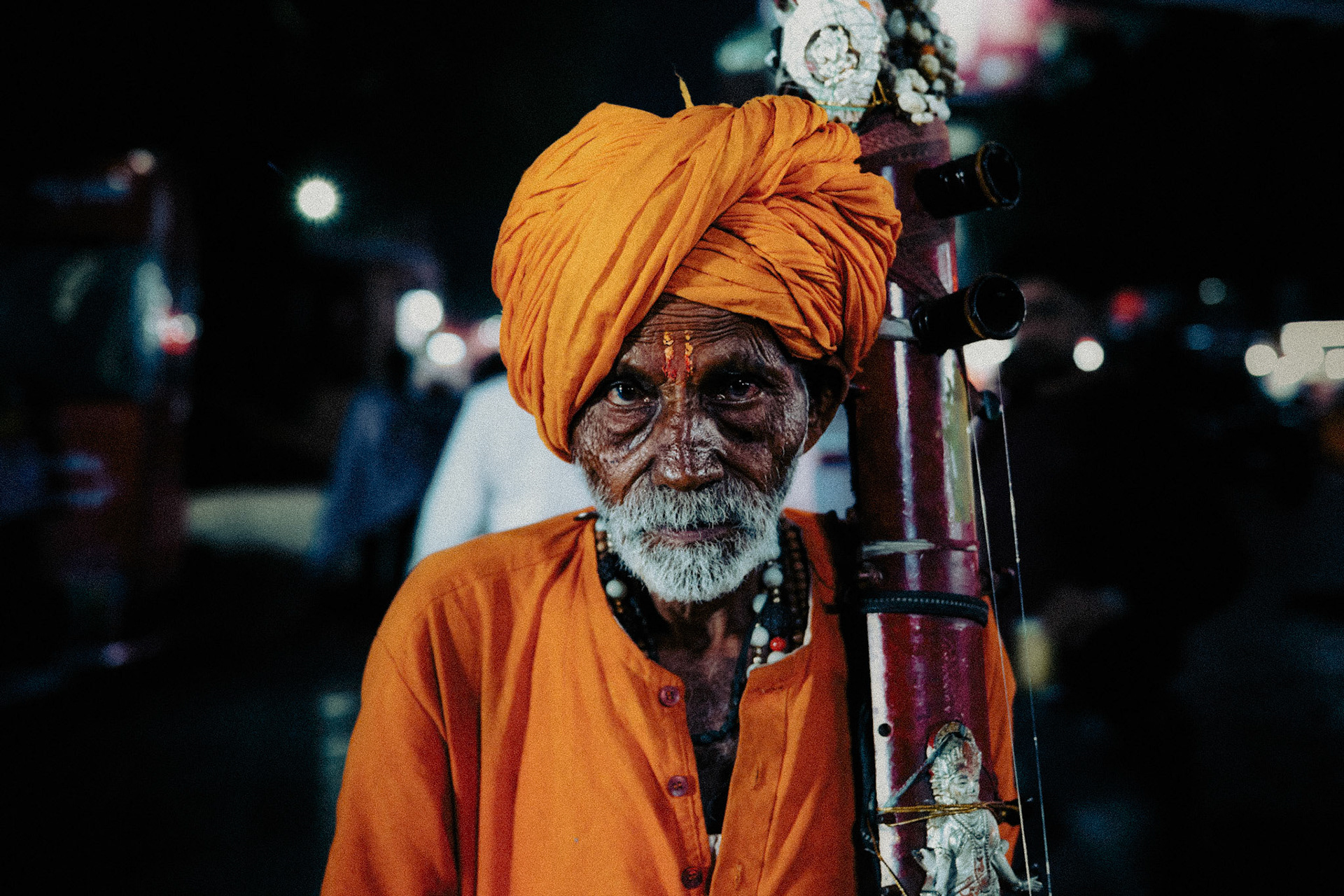 A Man in Mahalakshmi Temple