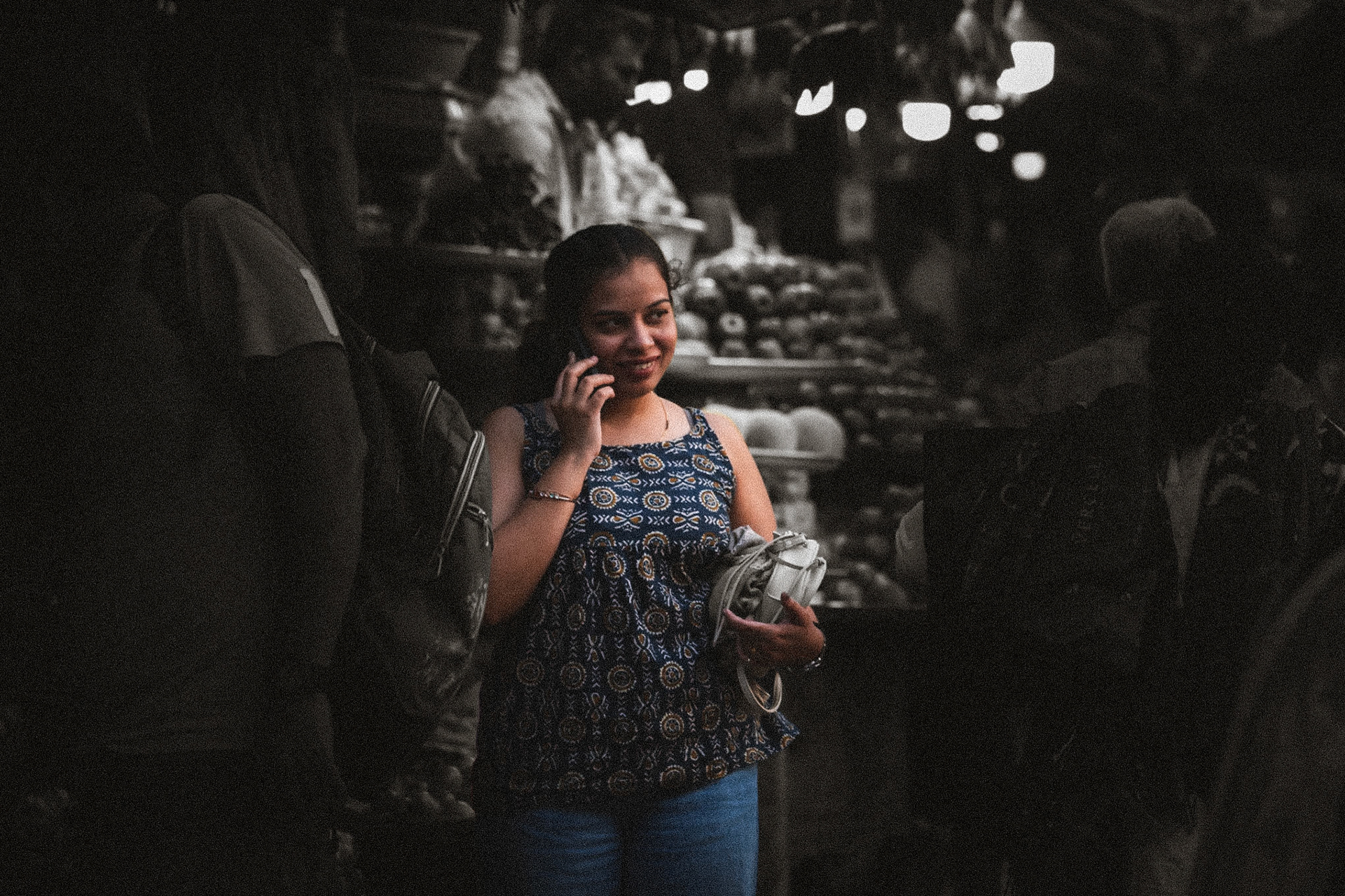 A woman on call