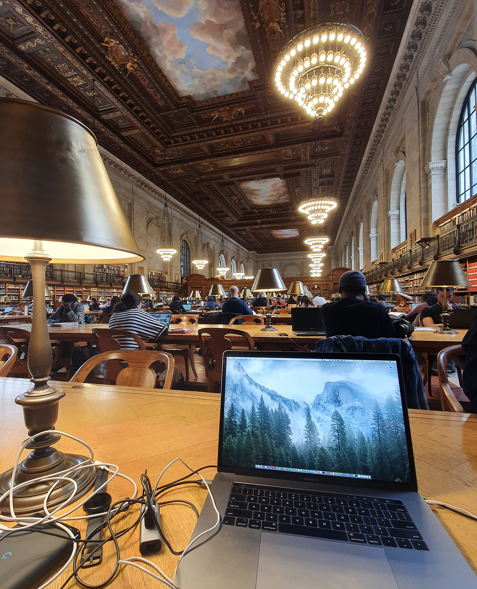 Working from NY Library