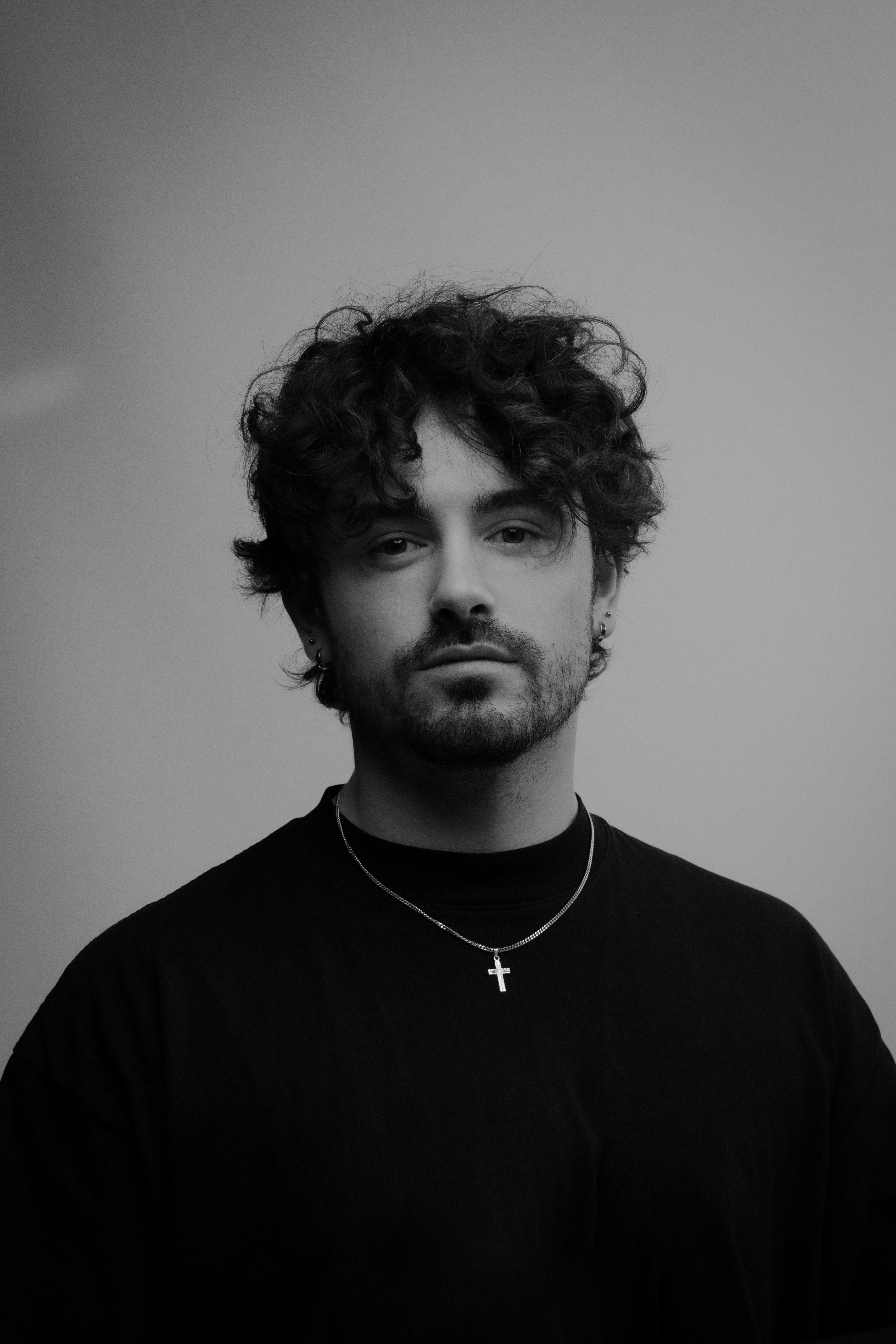 Portrait taken in studio.