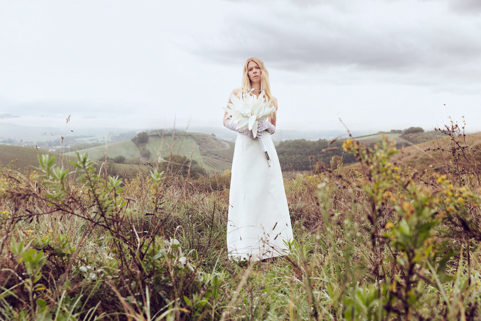 Editoriale moda wedding sposa fotografia analogica pellicola