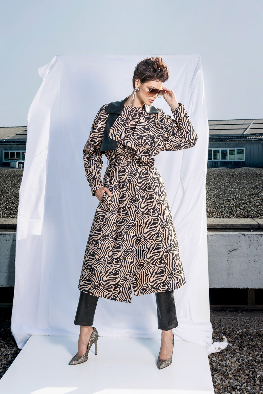 Look book editoriale ambientato urban Alberta Tanzini