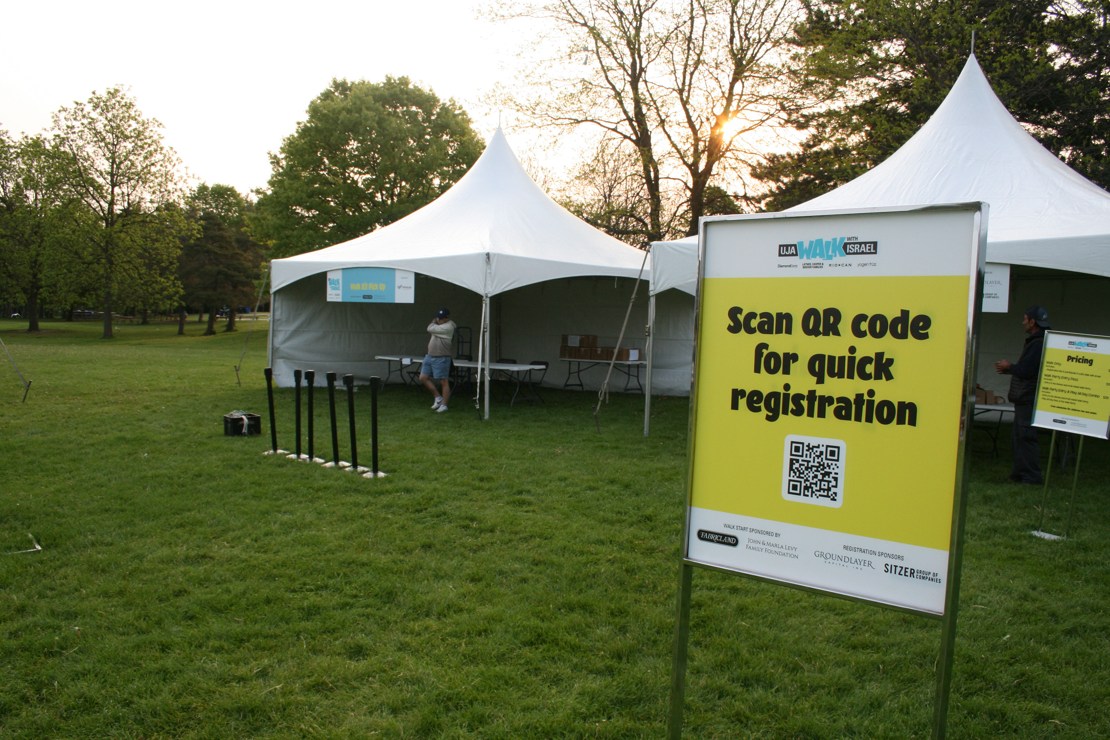 Walk with Israel Start | Registration Signage