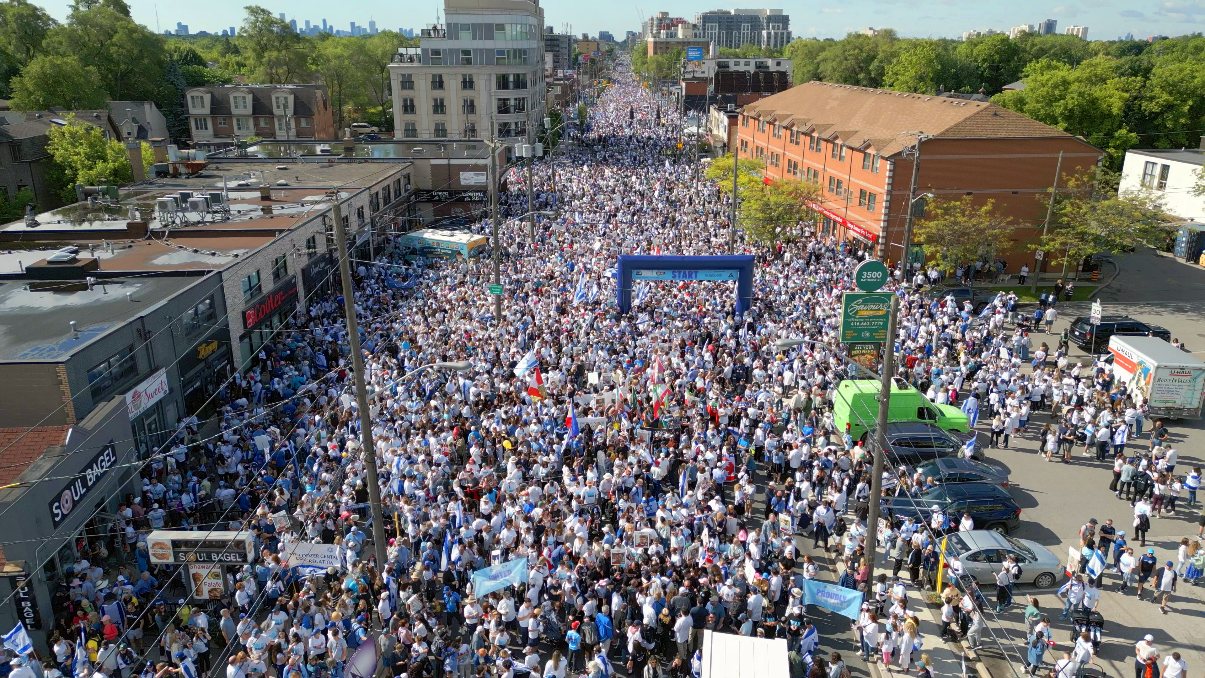 Aerial Shot of Walk with Israel Start