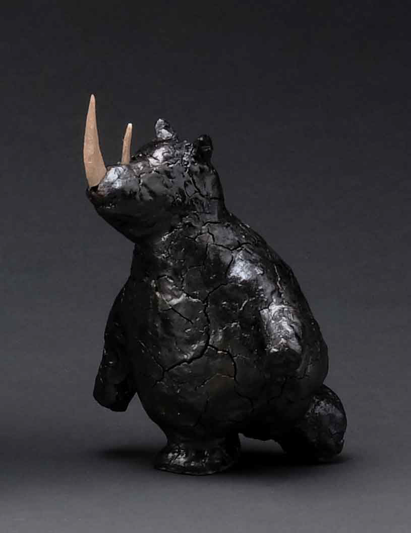 the follower - Mixed clays, slip, iron wash and glaze 10 cm 2019