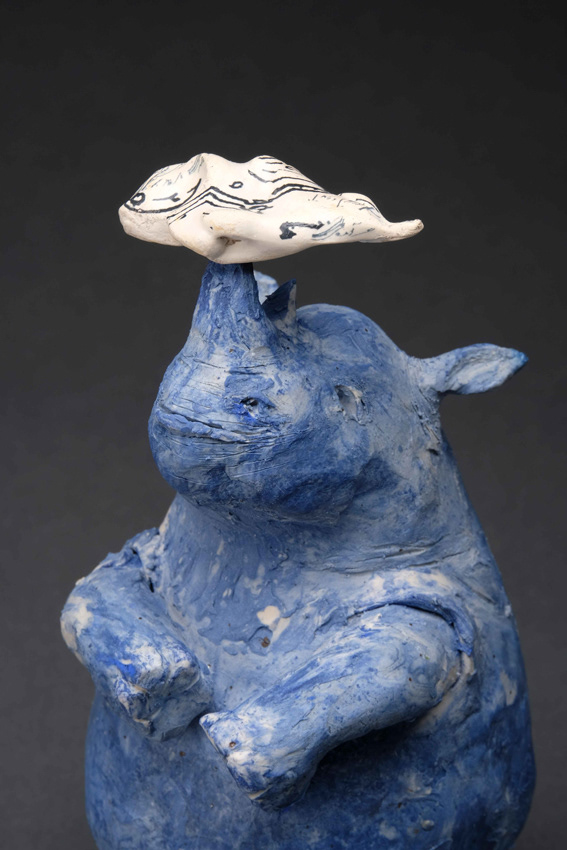 the dreamer - Mixed clays, slip and stain 30 cm 2019