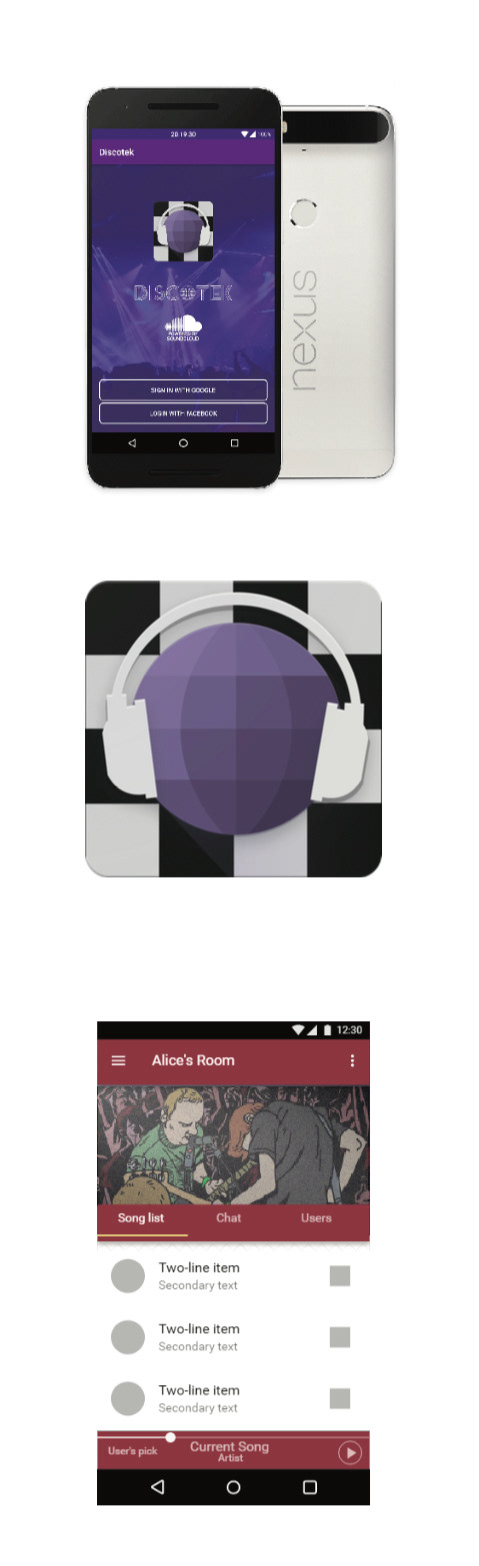 Early mockup for android app
