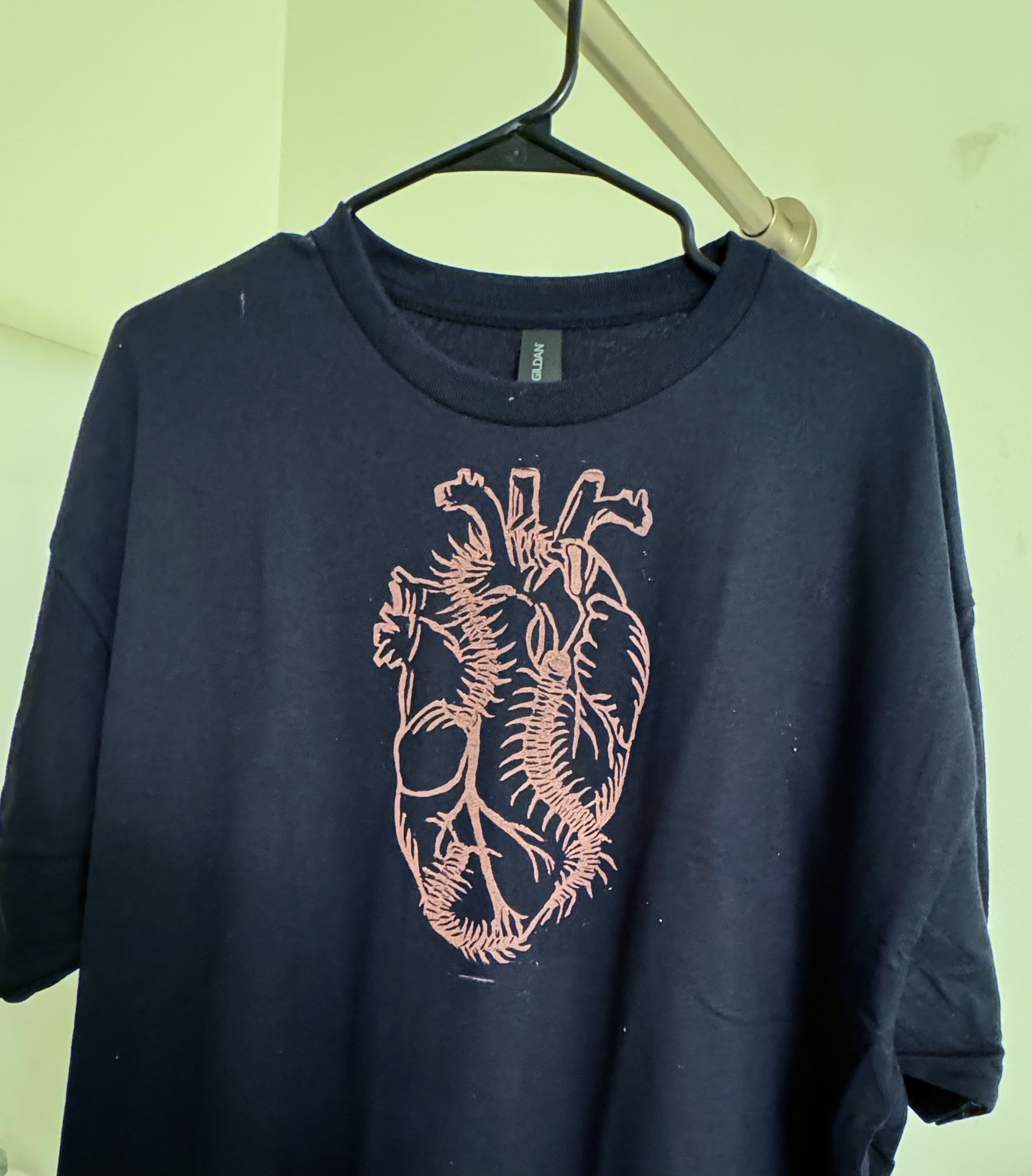 Lino Cut Centipede Shirt Print