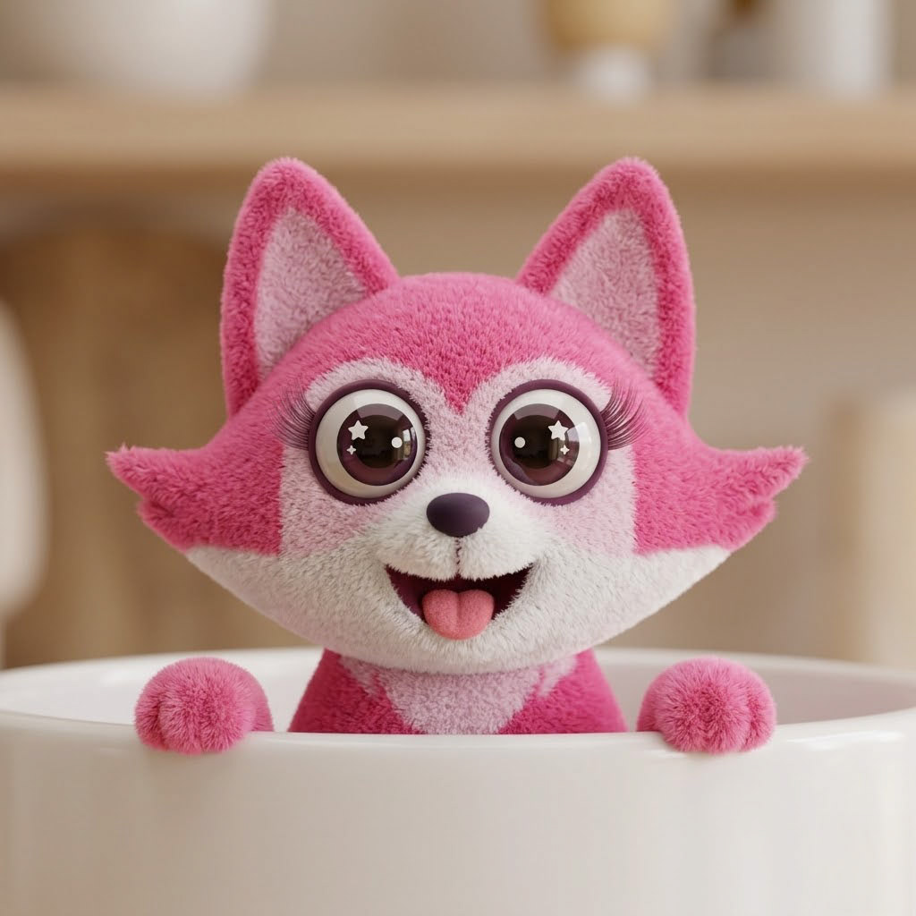 Montie, as our mascot, plushie mockup