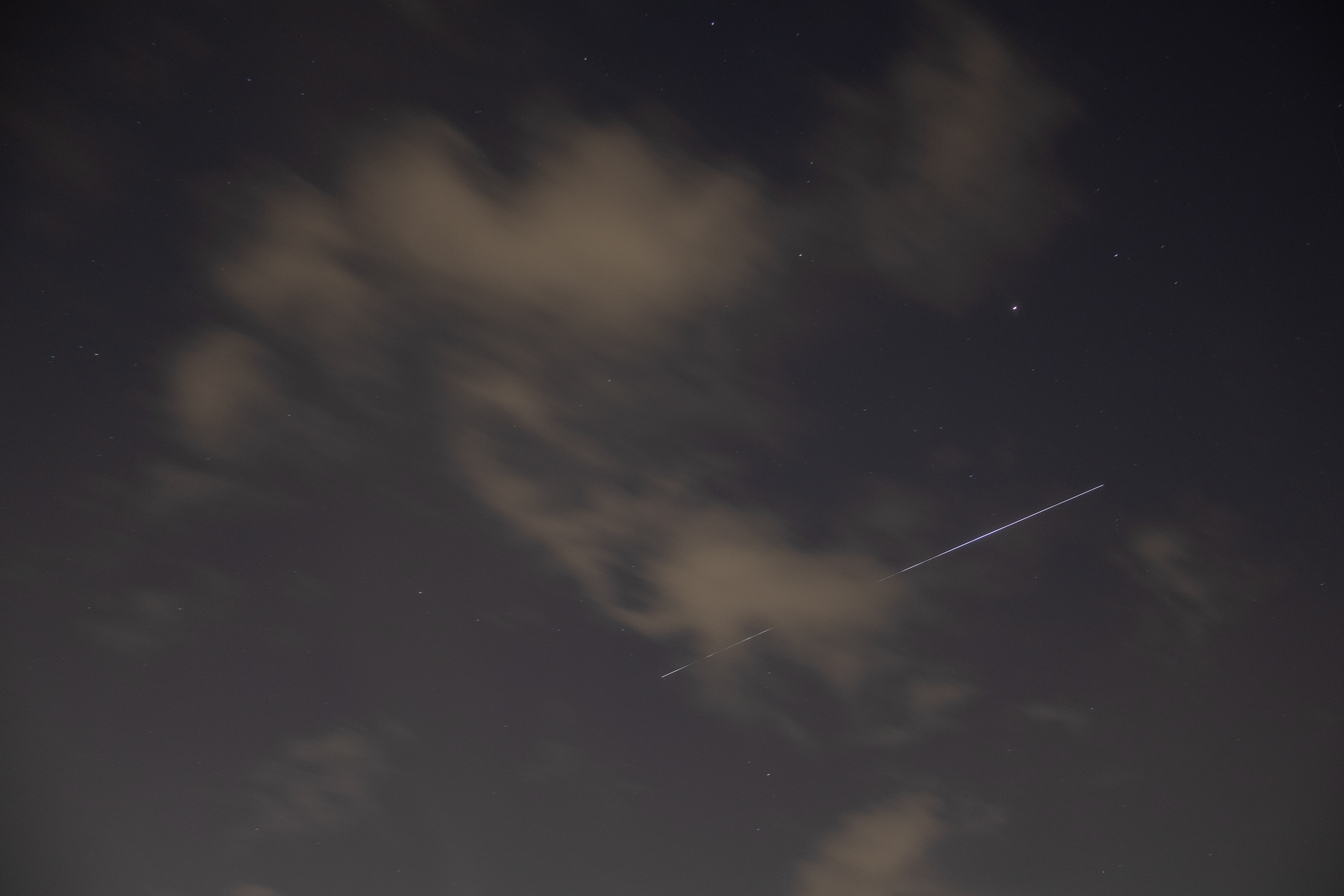 ISS Passing Through Long Exposure