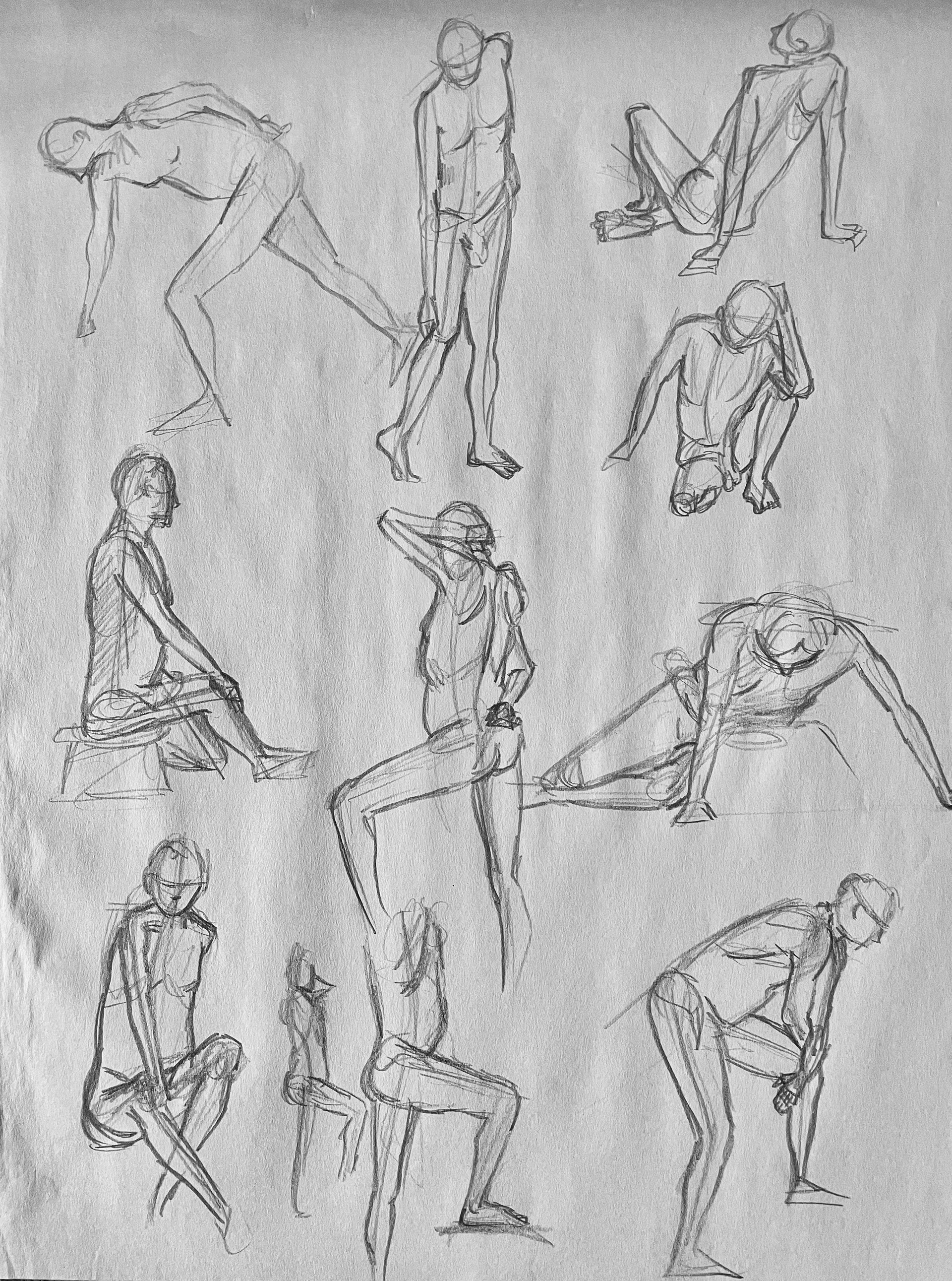 Figure Drawing Sketches, Pencil