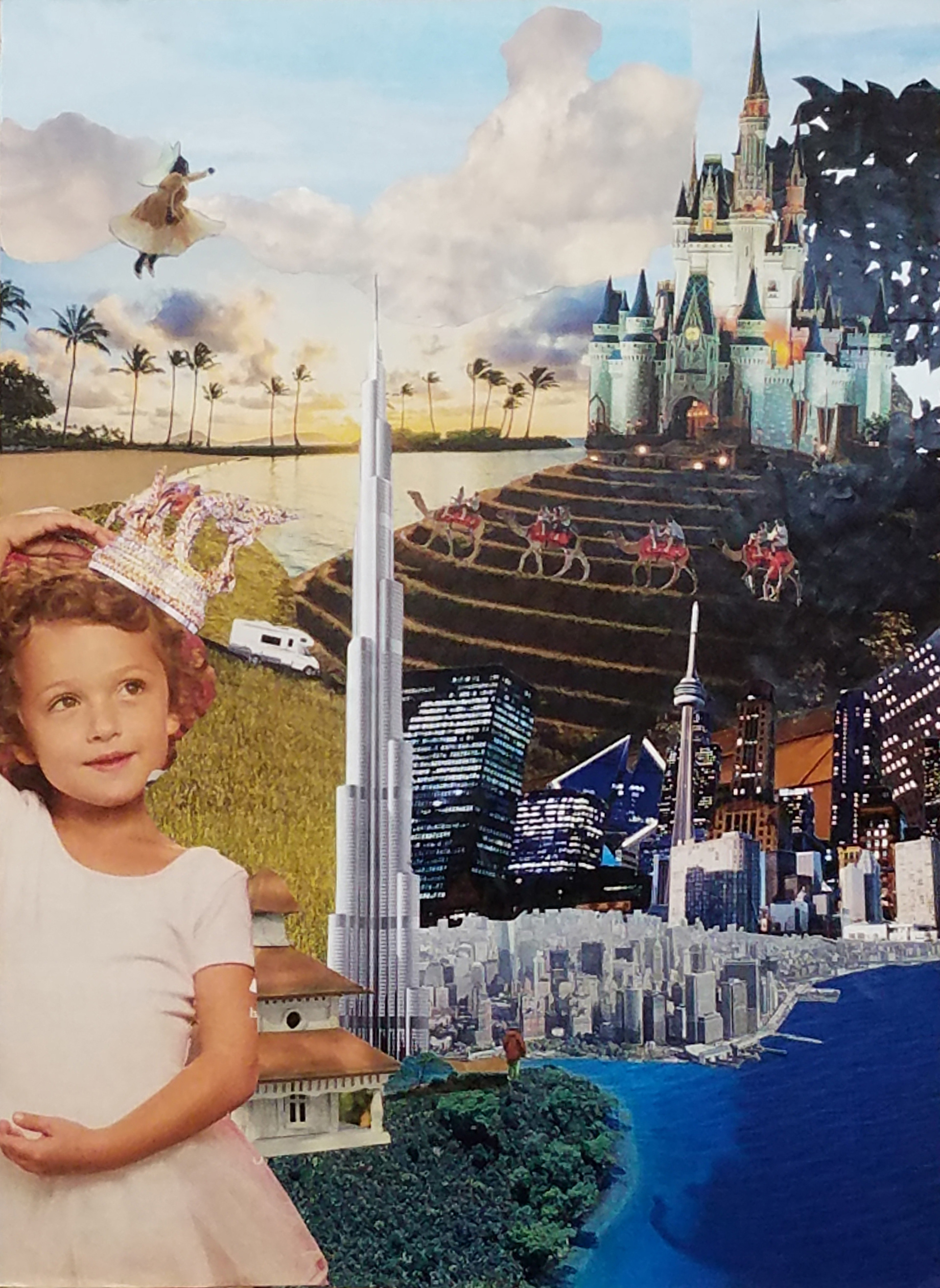 "Wonderland", Collage, 20"x16"