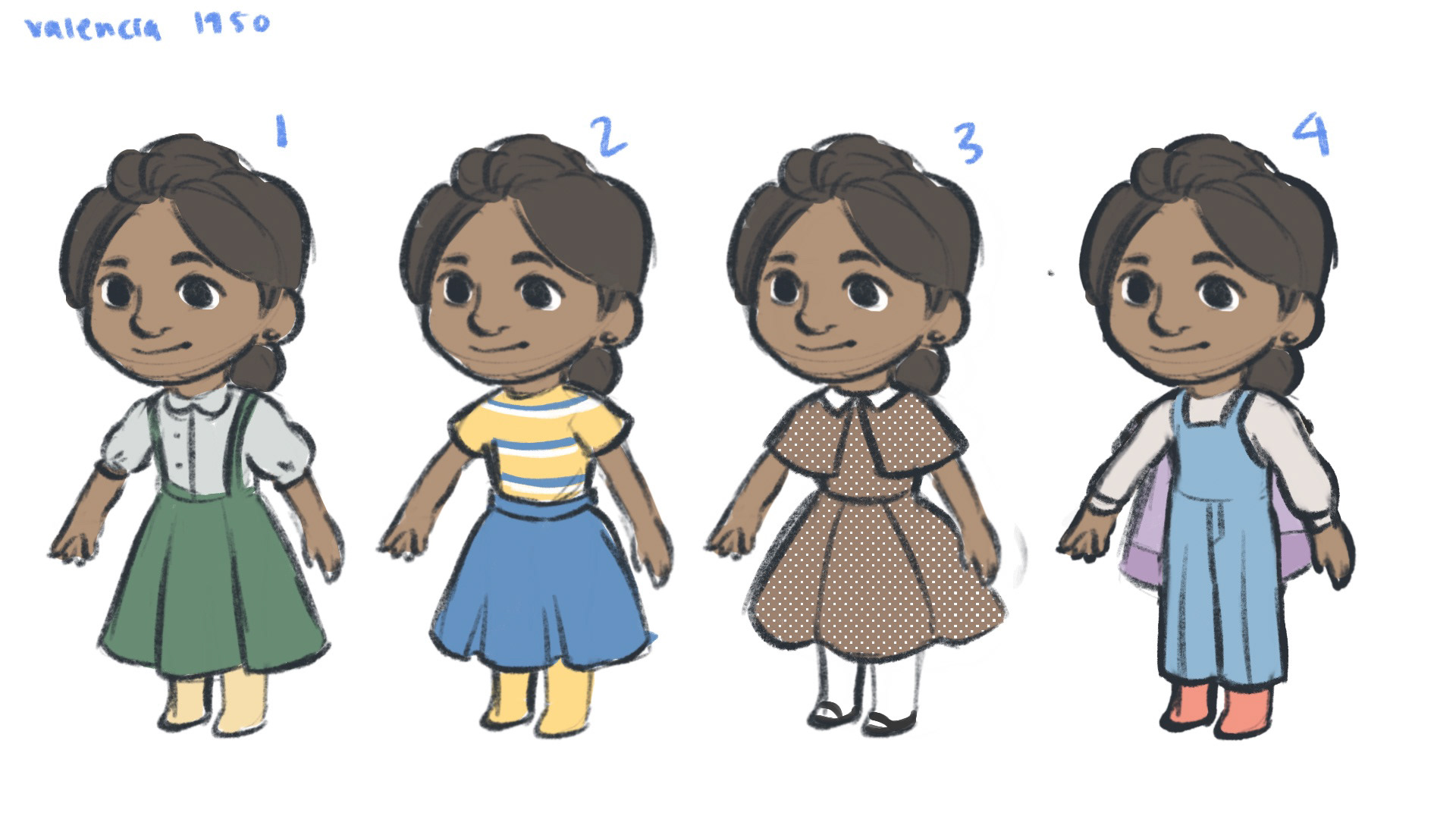 Background Character Valencia Outfit Design