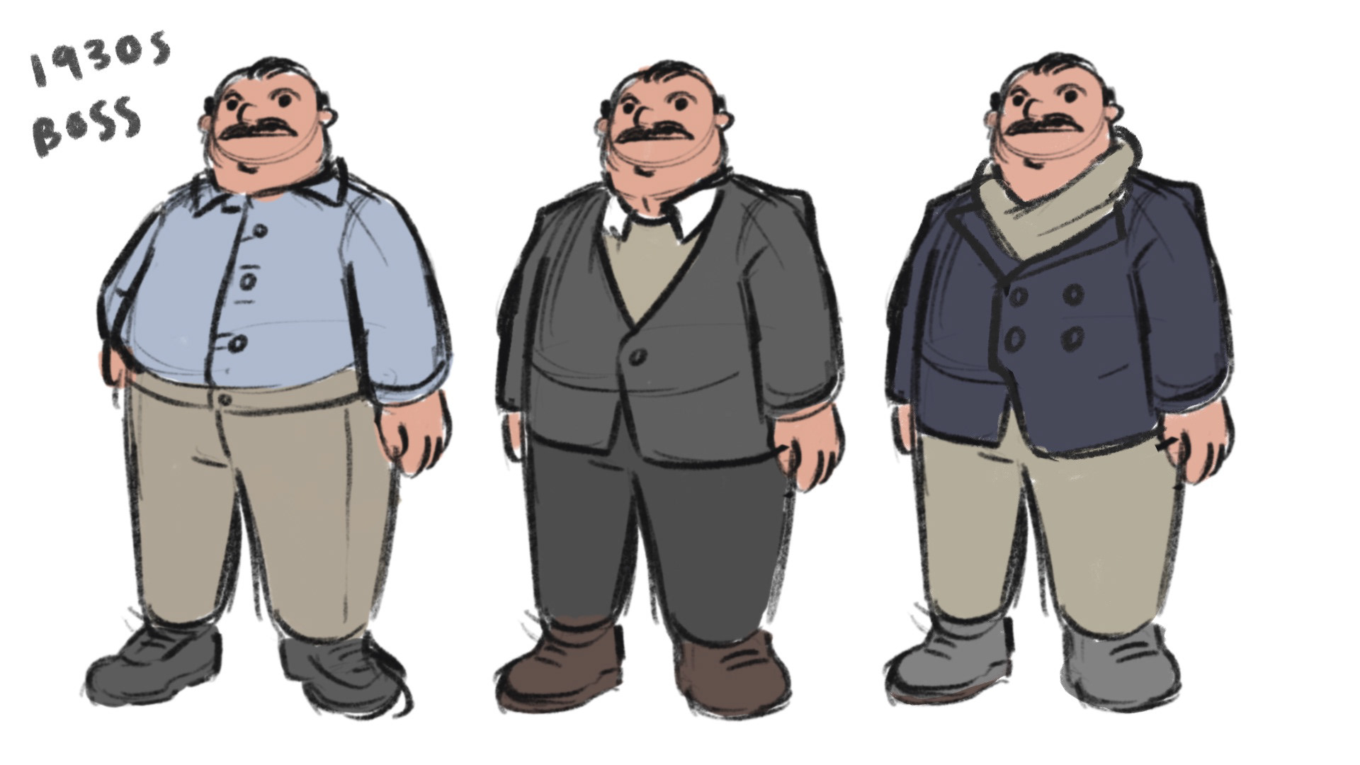 Background Character Boss Outfit Design