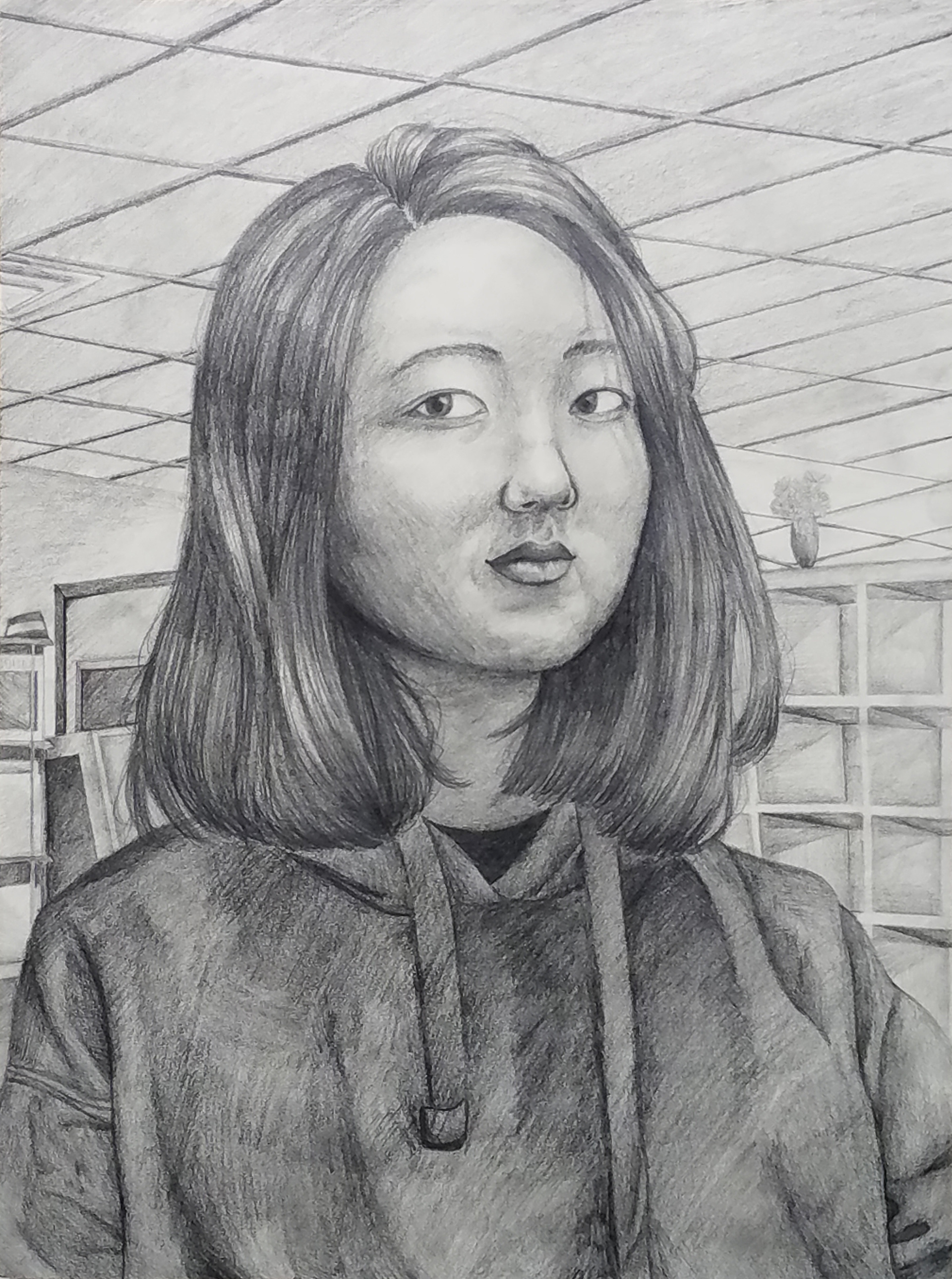 "Self Portrait", Graphite, 30"x24"