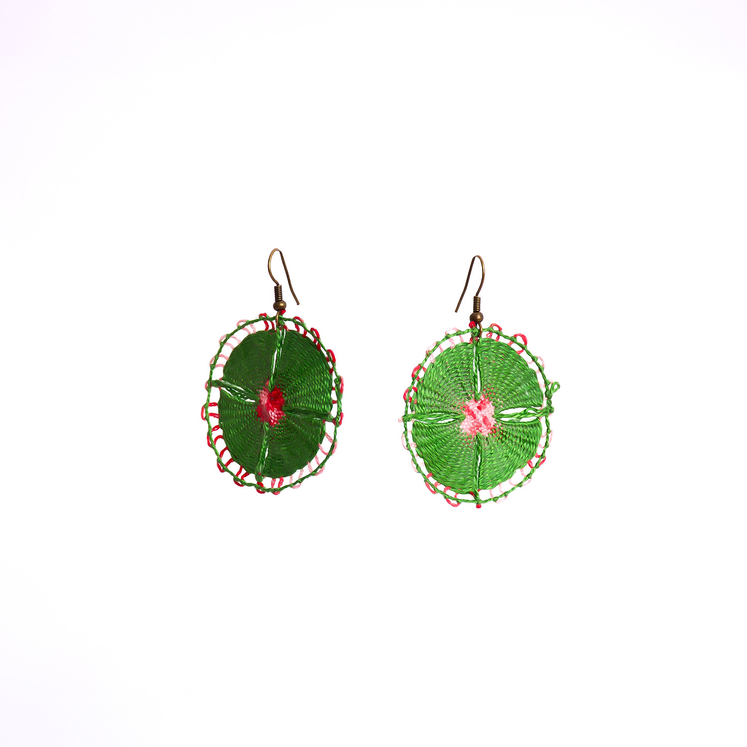 Aros Ñandutí. Pieza única. $12.000