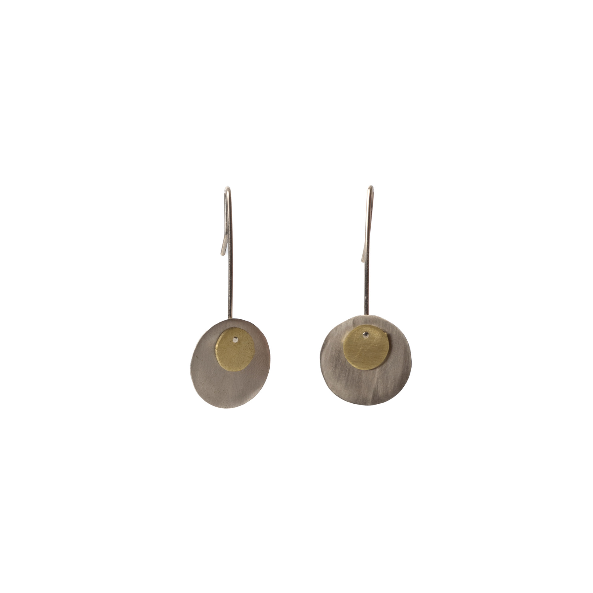 Aros Rústico. Alpaca y bronce. Pieza única. $17.000