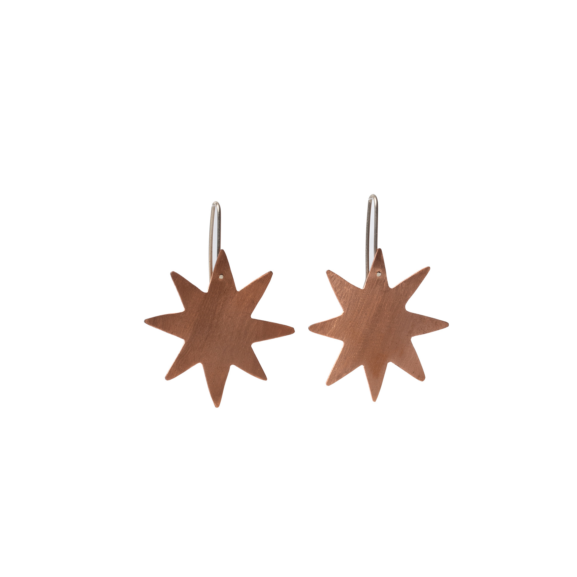 Aros Estrella. Cobre. Pieza única. $25.000