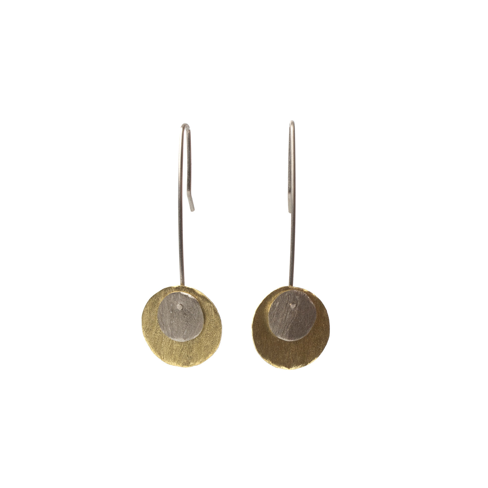 Aros Rústico. Bronce y alpaca. Pieza única. $17.000