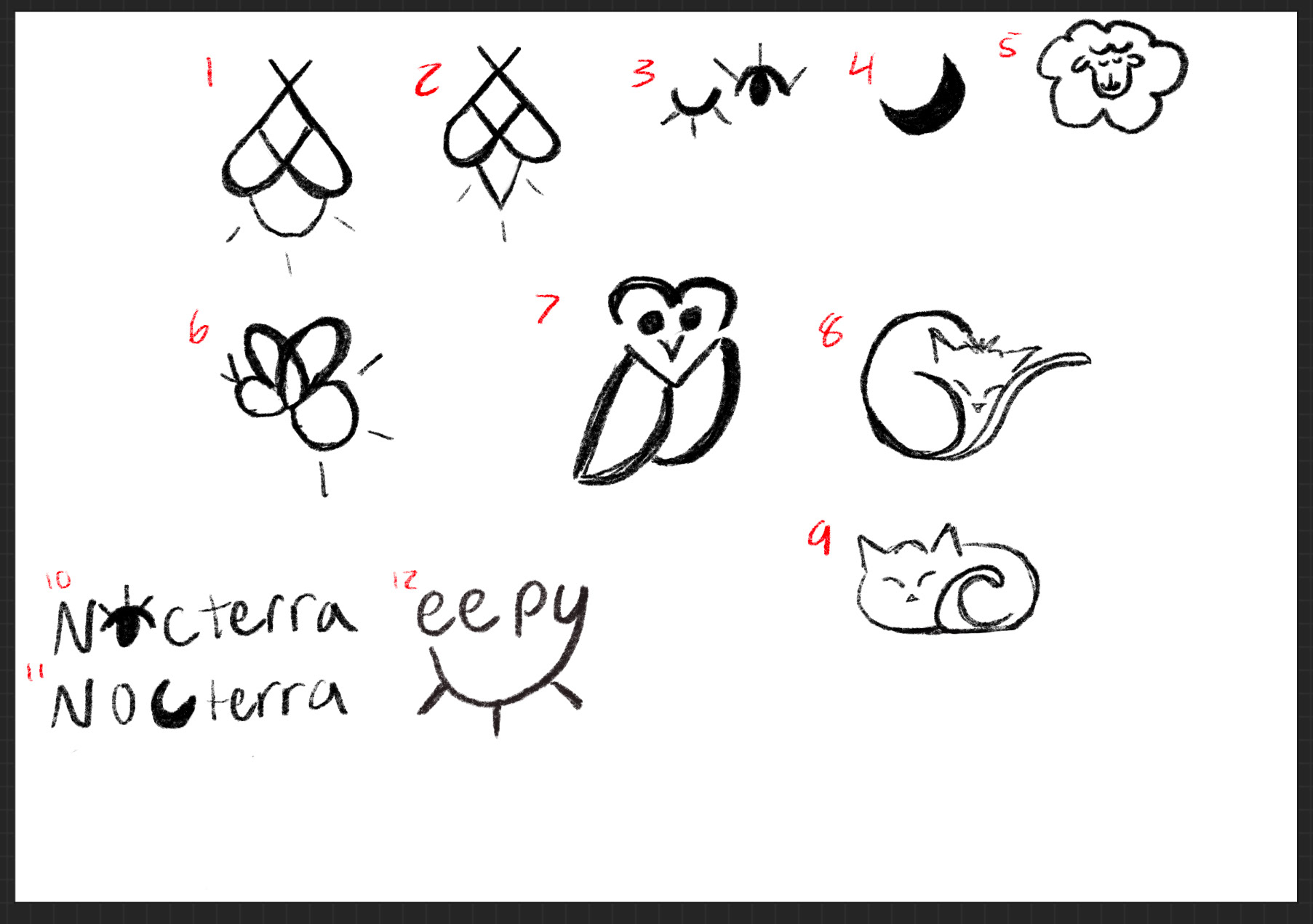 Refined Logo Sketches 