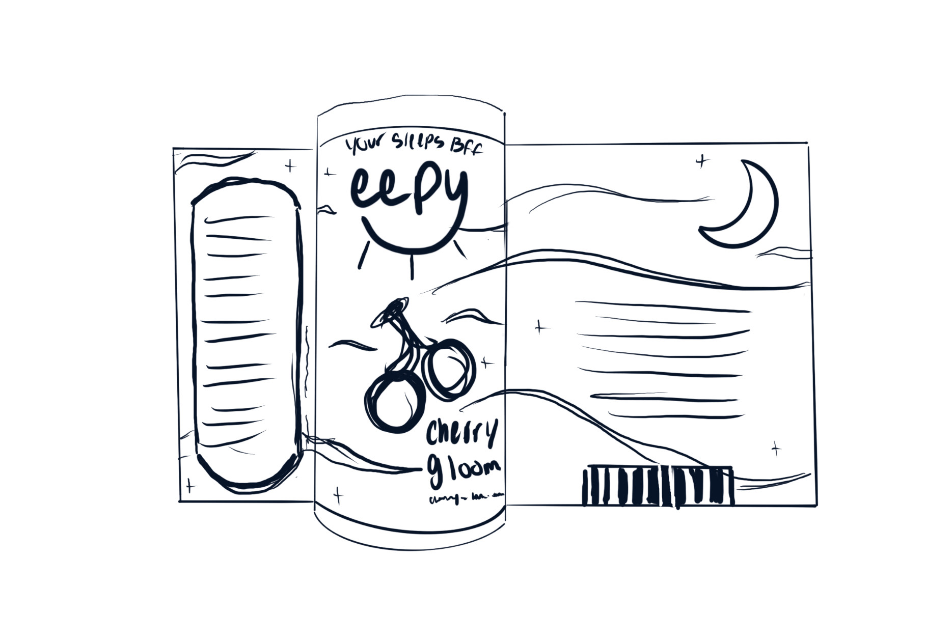 Sketch for Cherry Gloom Flavor 