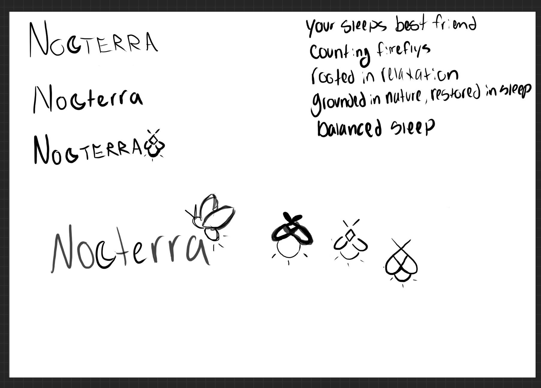 Initial Sketches for Logo with Some Tagline Ideas 