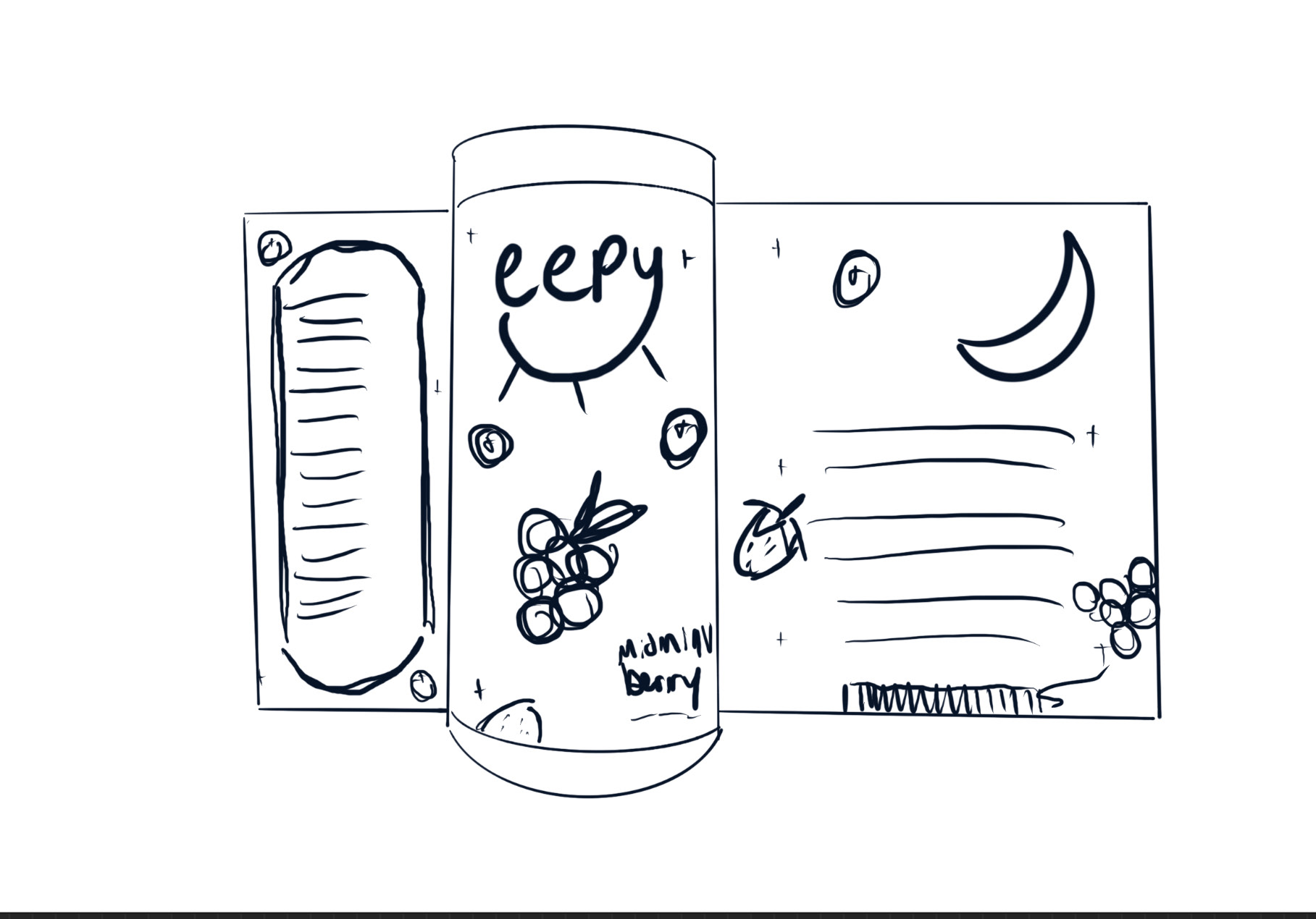 Sketch for Midnight Berry Flavor 