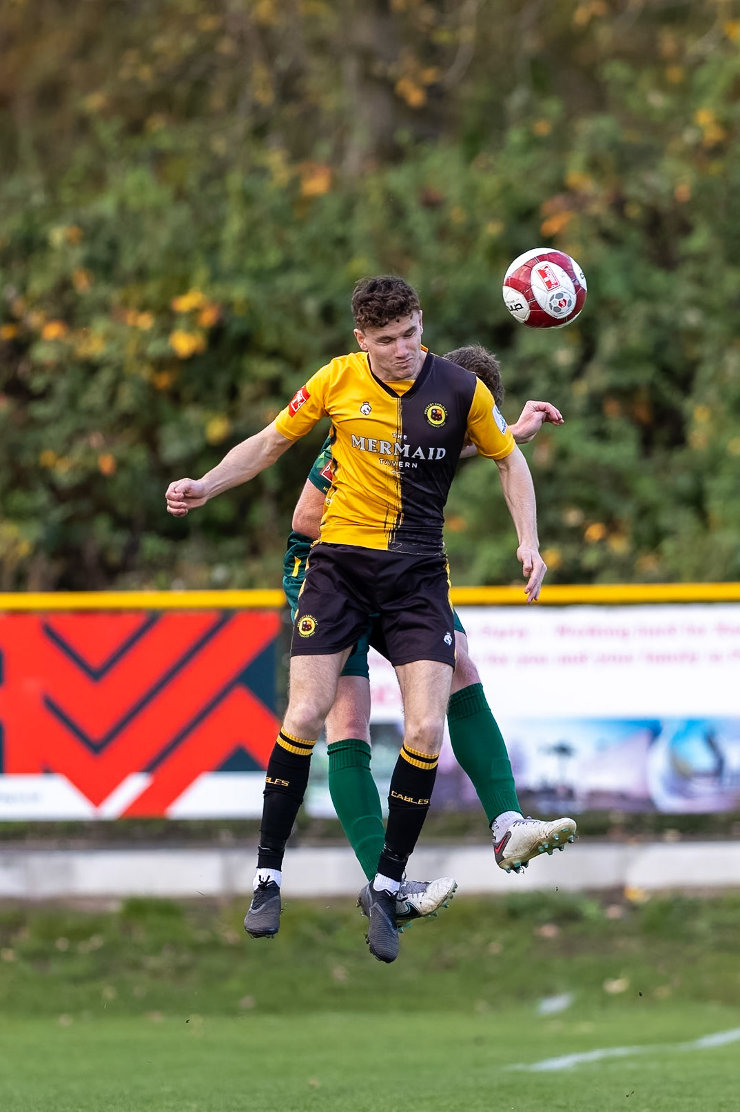 Prescot, ENGLAND -  during the NPL Premier Division match between Prescot Cables and  Hebburn Town  at The Auto Safety Centre StadiumCanon Canon EOS R5 1600 1/2500 2.8 (Pic by John Middleton)