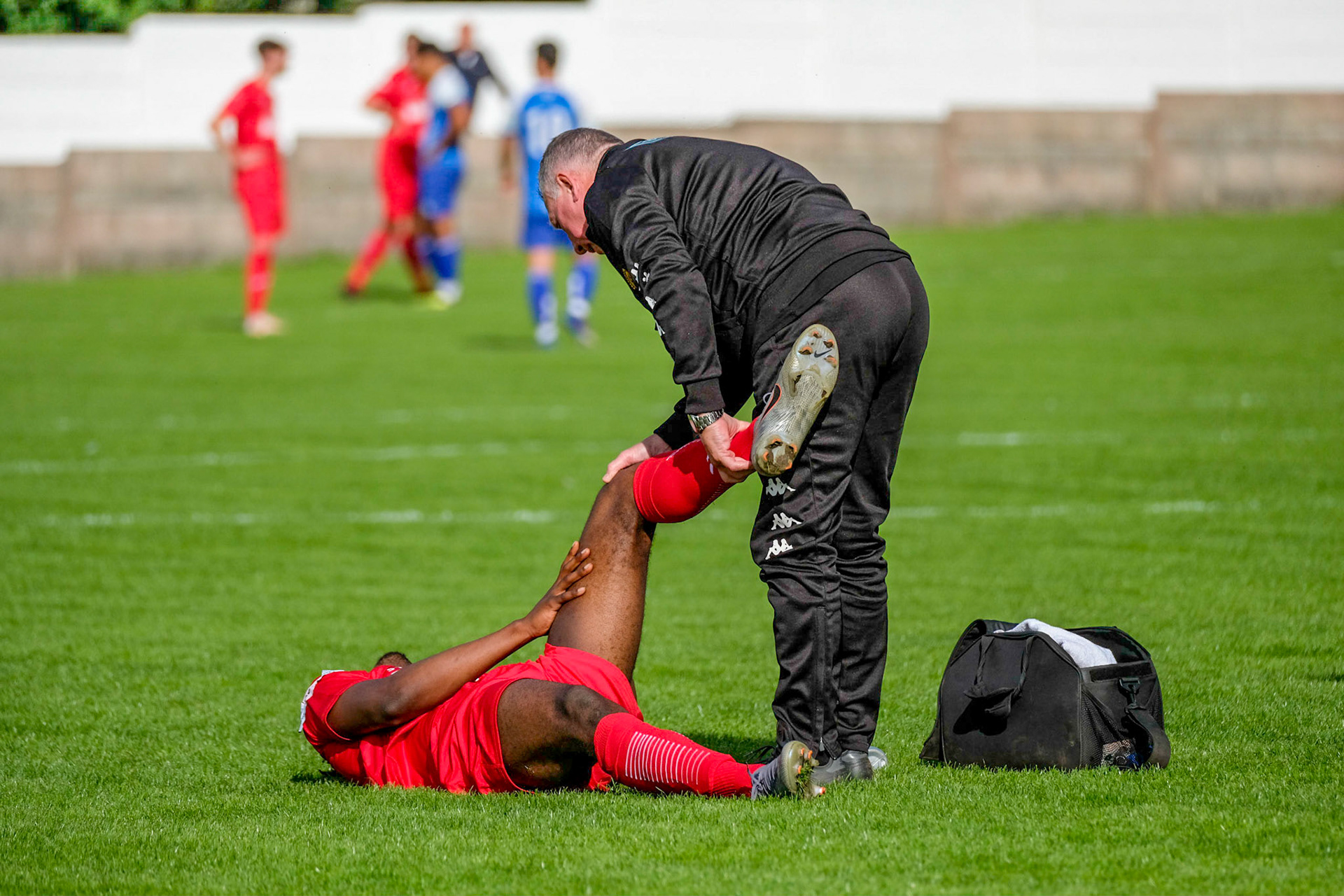 Clitheroe vs Prescot Cables 

Bet Victor League game match at Shawbridge during the 2019/20 season 07/09/2019.

Photograph by John Middleton