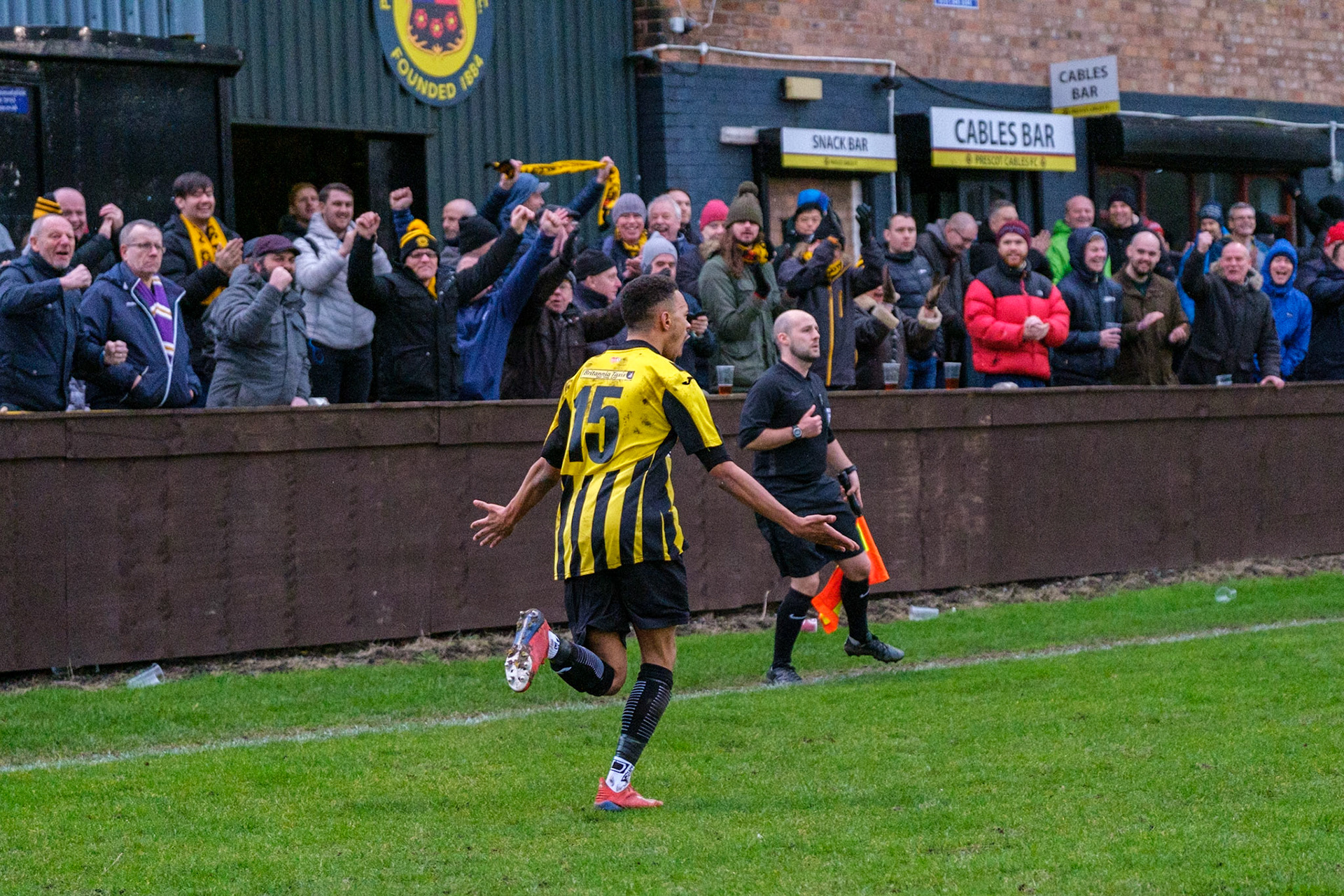 Prescot Cables vs City of Liverpool 

match at IP Truck Parts Stadium during the 2019/20 Betvictor Northern Premier season 22/02/2020.

Photograph by John Middleton