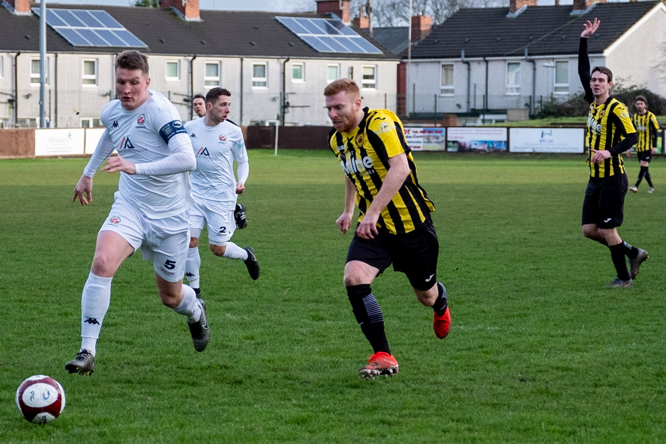 Prescot Cables vs Trafford 

match at IP Truck Parts Stadium during the 2019/20 Betvictor Northern Premier season 18/01/2020.

Photograph by John Middleton