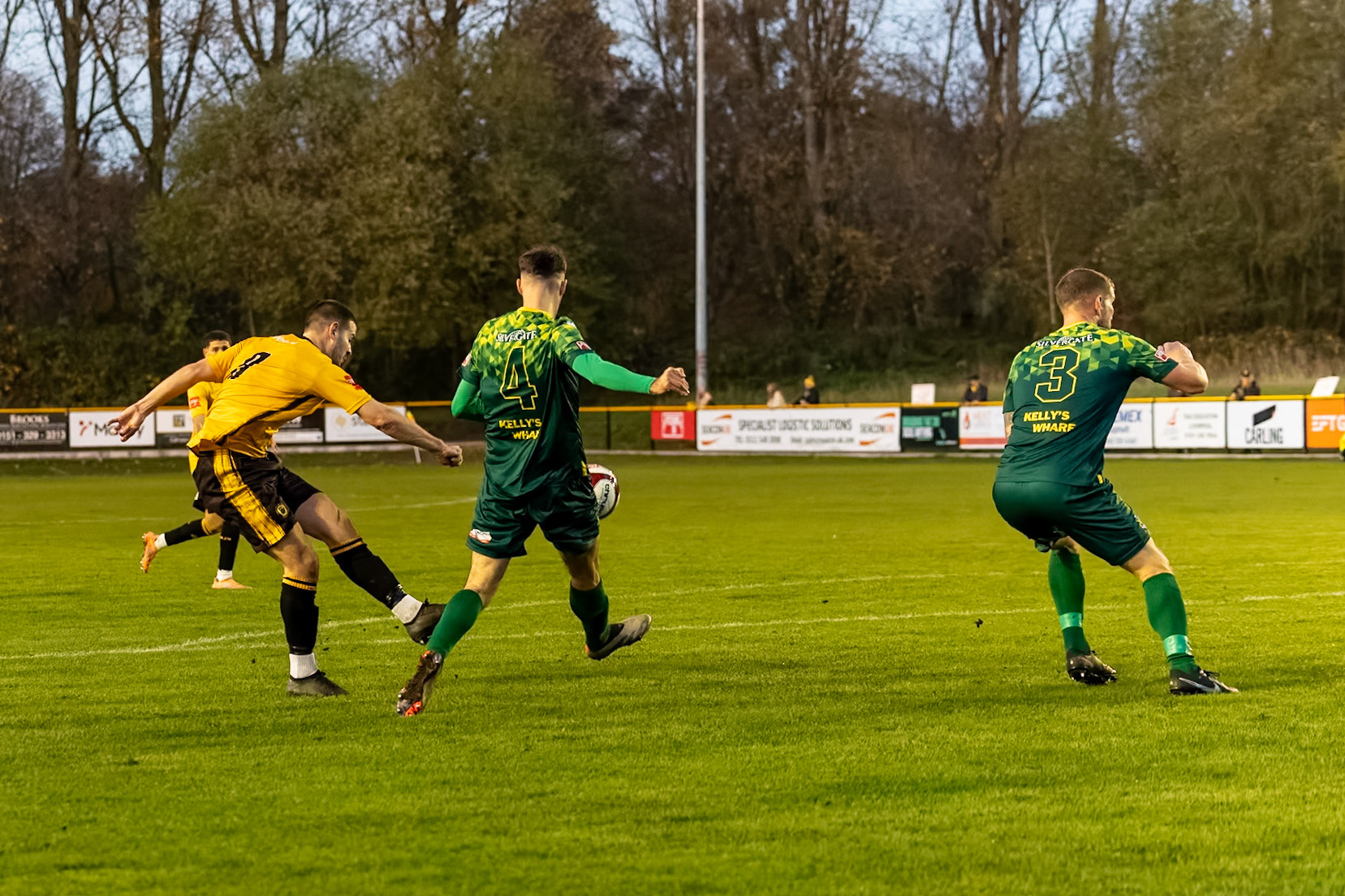 Prescot, ENGLAND -  during the NPL Premier Division match between Prescot Cables and  Hebburn Town  at The Auto Safety Centre StadiumCanon Canon EOS R3 8000 1/1000 2.8 (Pic by John Middleton)