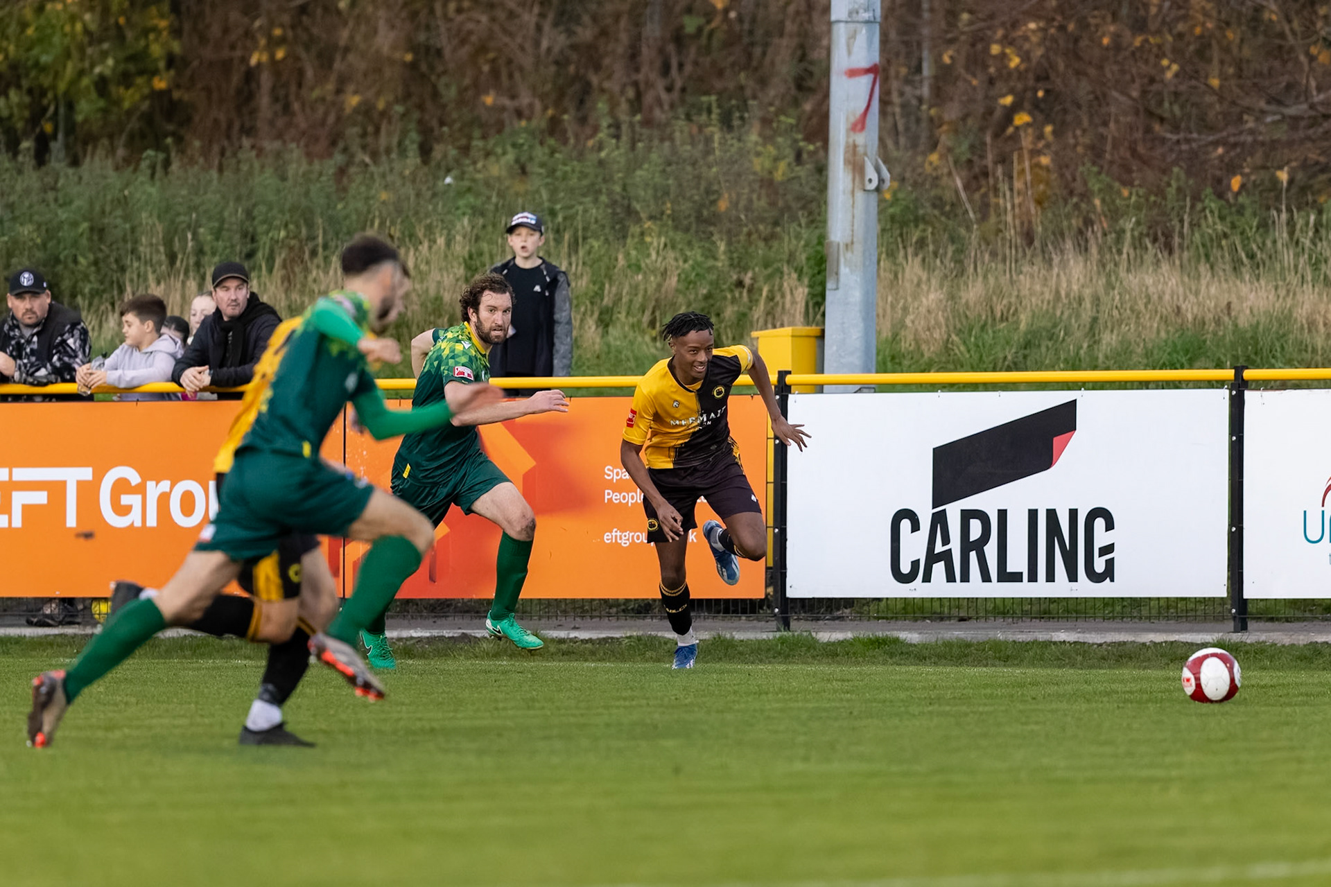 Prescot, ENGLAND -  during the NPL Premier Division match between Prescot Cables and  Hebburn Town  at The Auto Safety Centre StadiumCanon Canon EOS R5 8000 1/2000 2.8 (Pic by John Middleton)