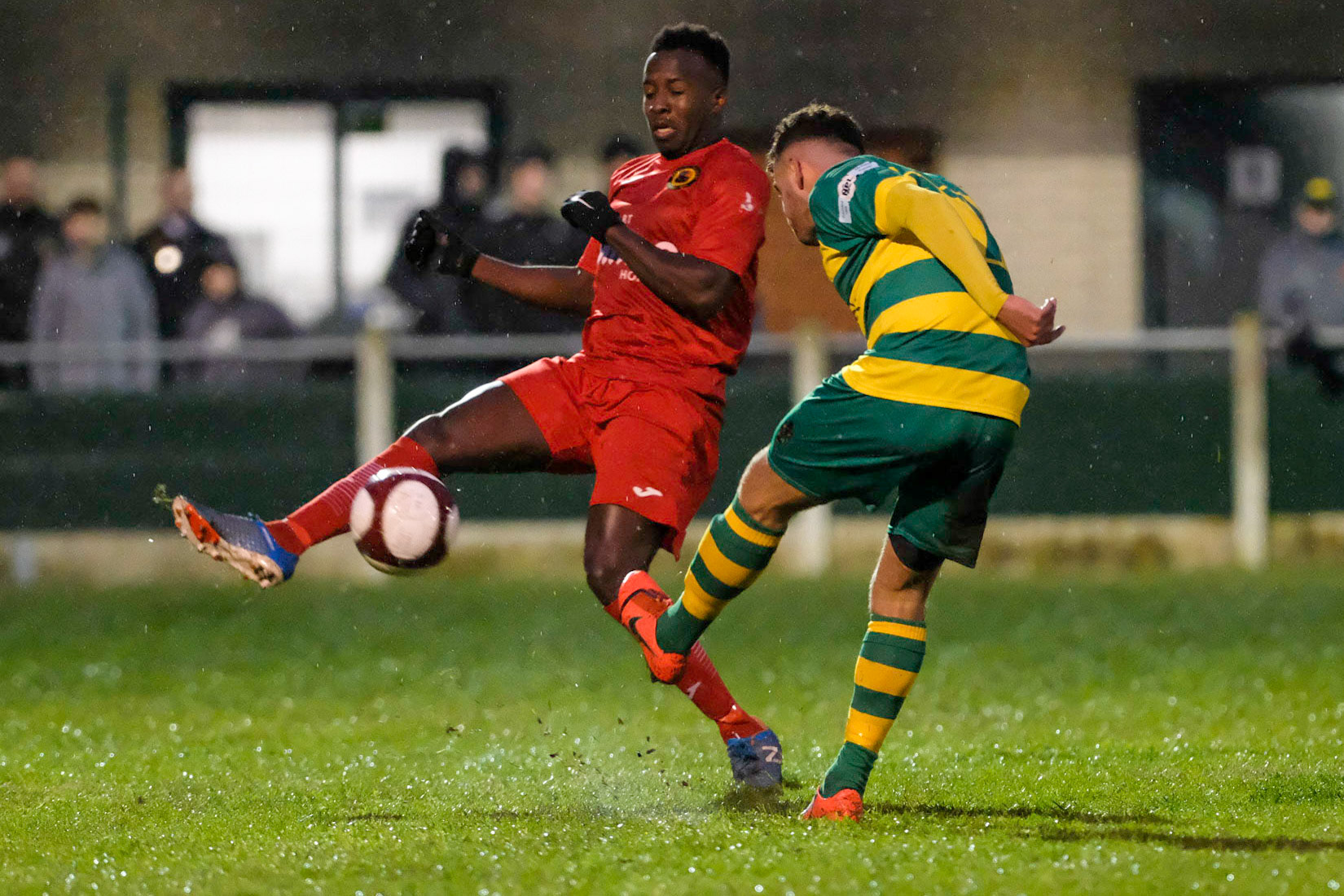 Runcorn Linnets Vs Prescot Cables 

Buildbase FA Trophy Second Qualifying round match at Millbank Linnets Stadium during the 2019/20 season 09/11/2019.

Photograph by John Middleton