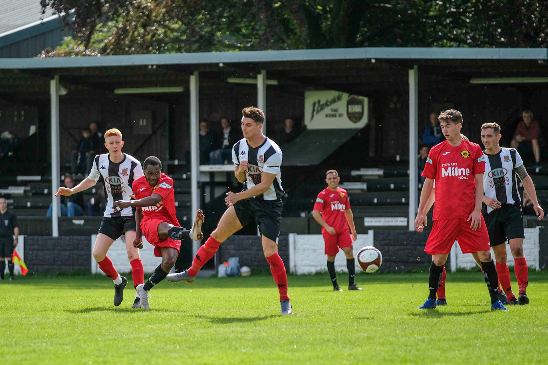 Kendal Town vs Prescot Cables 

Bet Victor League game match at Parkside Road during the 2019/20 season 17/08/2019.

Photograph by John Middleton