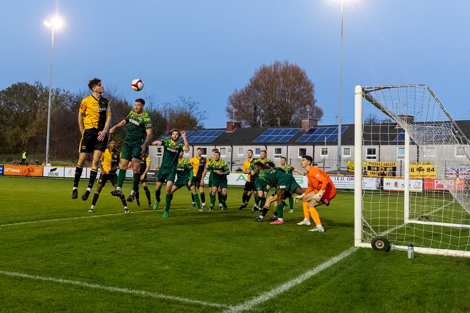 Prescot, ENGLAND -  during the NPL Premier Division match between Prescot Cables and  Hebburn Town  at The Auto Safety Centre StadiumCanon Canon EOS R6m2 8000 1/1600 2.8 (Pic by John Middleton)