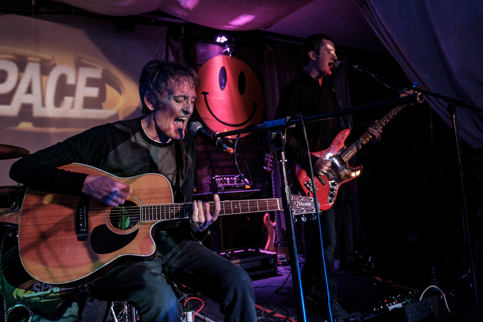 Peter ‘Digsy’ Deary and Chris Mullin supporting the Space 2019 Anthology Tour at Phase One on 10/05/2019. Photo by John Middleton