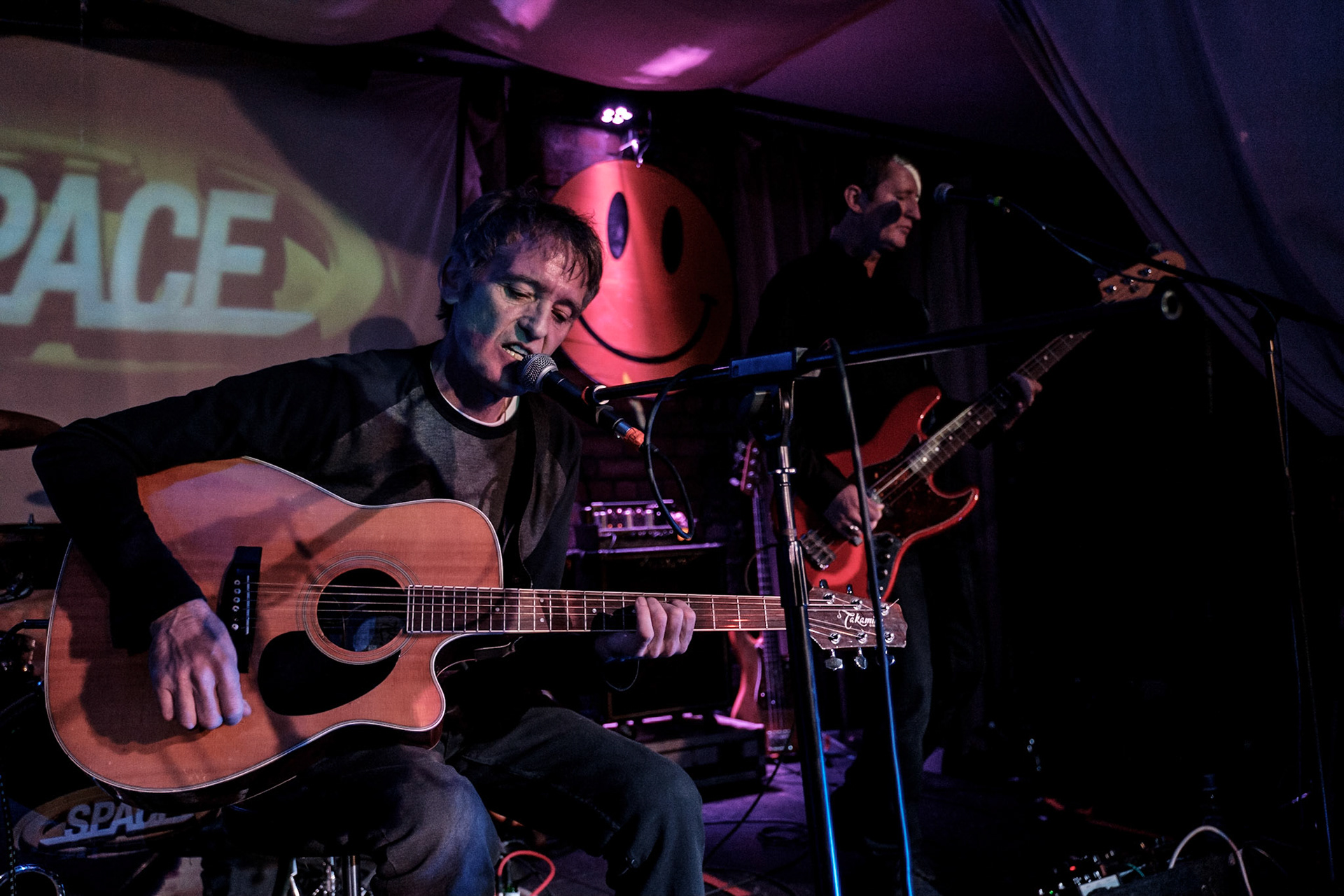 Peter ‘Digsy’ Deary and Chris Mullin supporting the Space 2019 Anthology Tour at Phase One on 10/05/2019. Photo by John Middleton