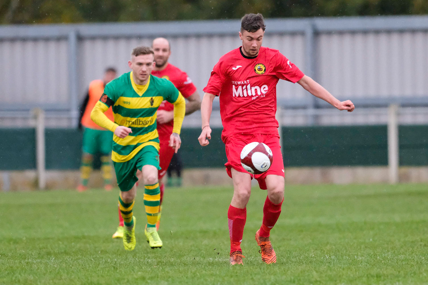 Runcorn Linnets Vs Prescot Cables 

Buildbase FA Trophy Second Qualifying round match at Millbank Linnets Stadium during the 2019/20 season 09/11/2019.

Photograph by John Middleton