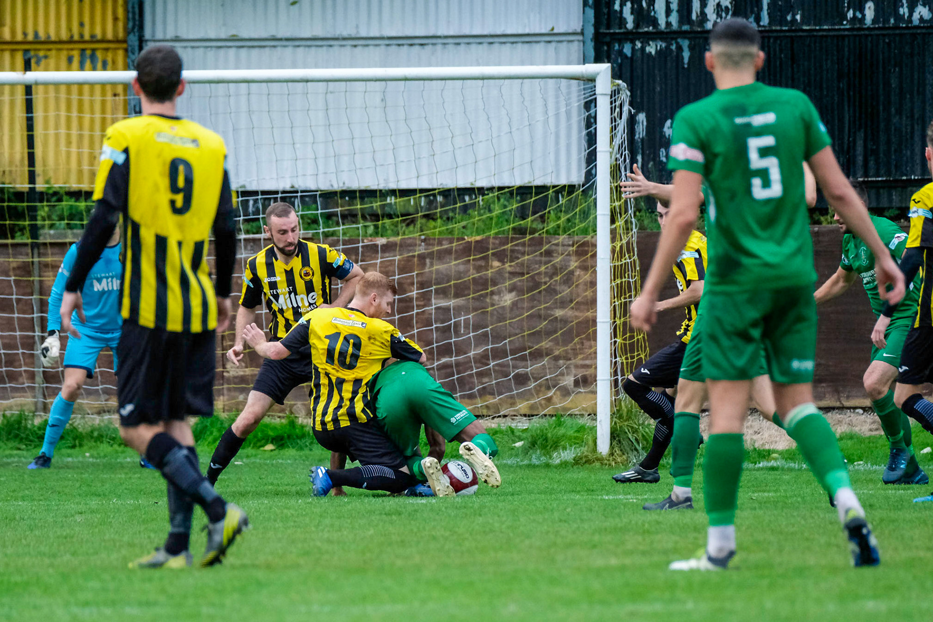 Prescot Cables vs Brighouse Town 

League match at Volair Park during the 2019/20 Betvictor Northern Premier season 28/09/2019.

Photograph by John Middleton