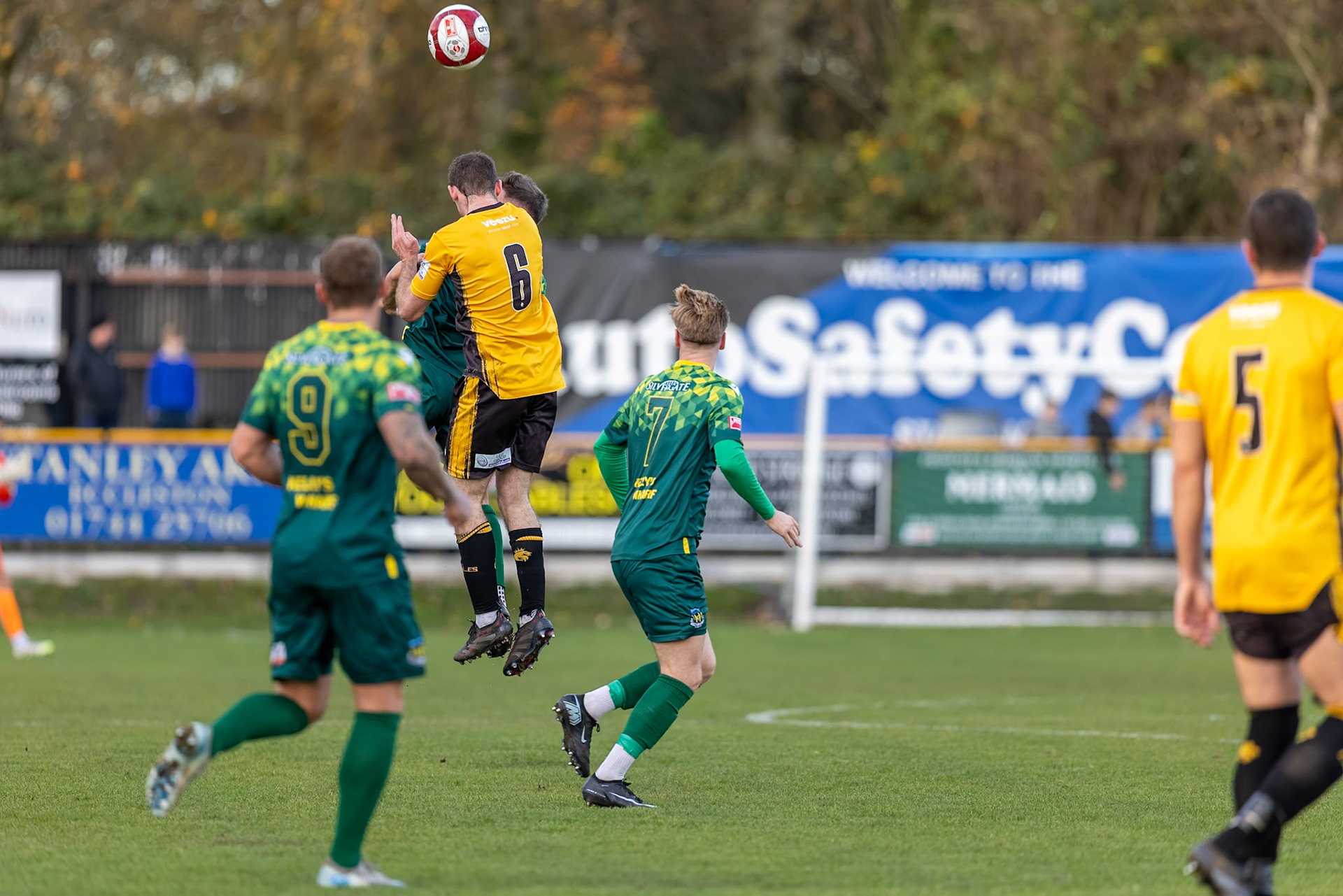 Prescot, ENGLAND -  during the NPL Premier Division match between Prescot Cables and  Hebburn Town  at The Auto Safety Centre StadiumCanon Canon EOS R5 1600 1/2500 2.8 (Pic by John Middleton)