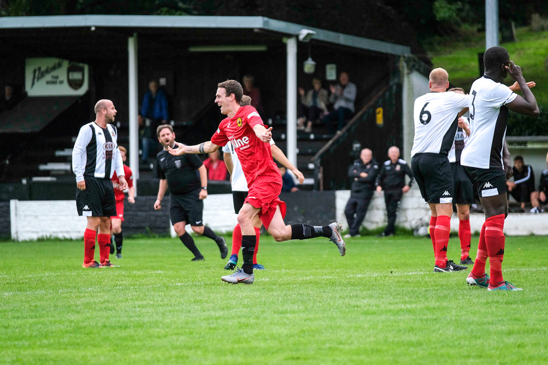 Kendal Town vs Prescot Cables 

Bet Victor League game match at Parkside Road during the 2019/20 season 17/08/2019.

Photograph by John Middleton